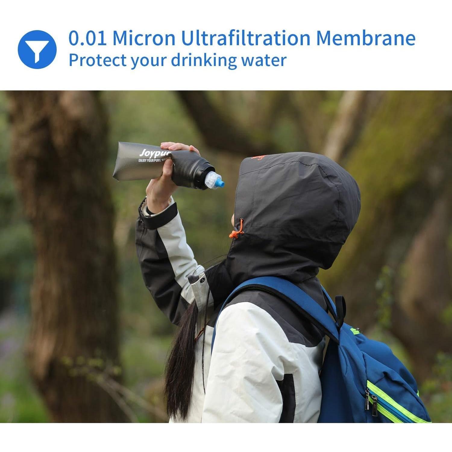 Botella de Agua Filtrada Plegable Joypur 600ml Libre BPA