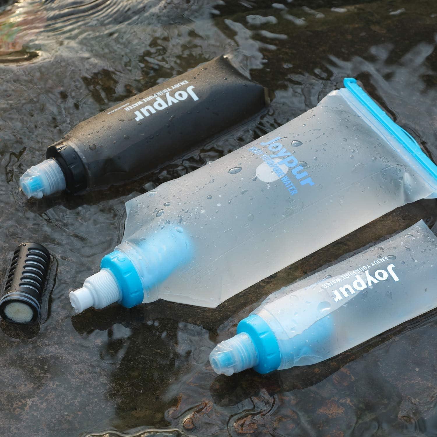 Botella de Agua Filtrada Plegable Joypur 600ml Libre BPA