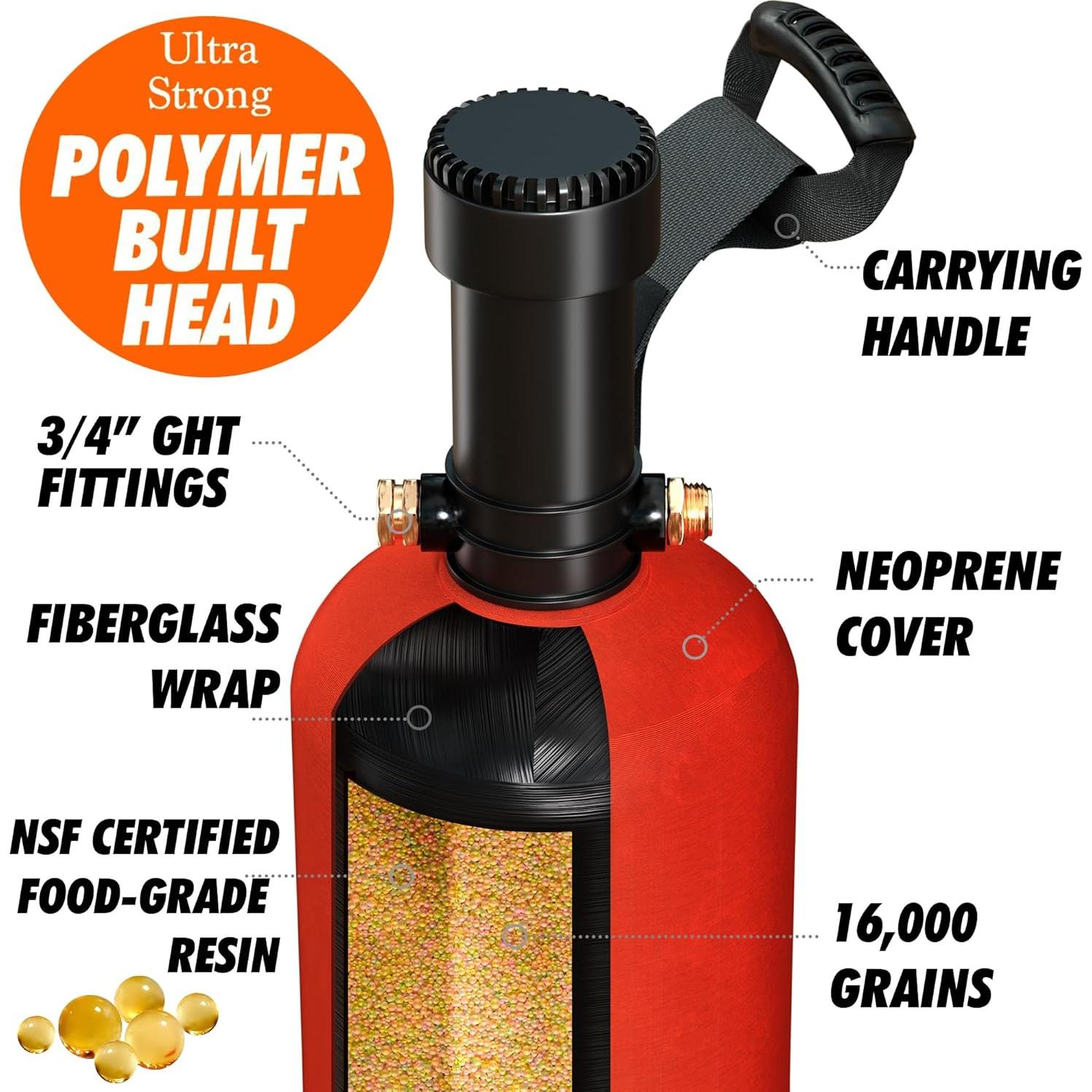 Ablandador de Agua Portátil NPGLOBAL WS-8000 - 16,000 Granos