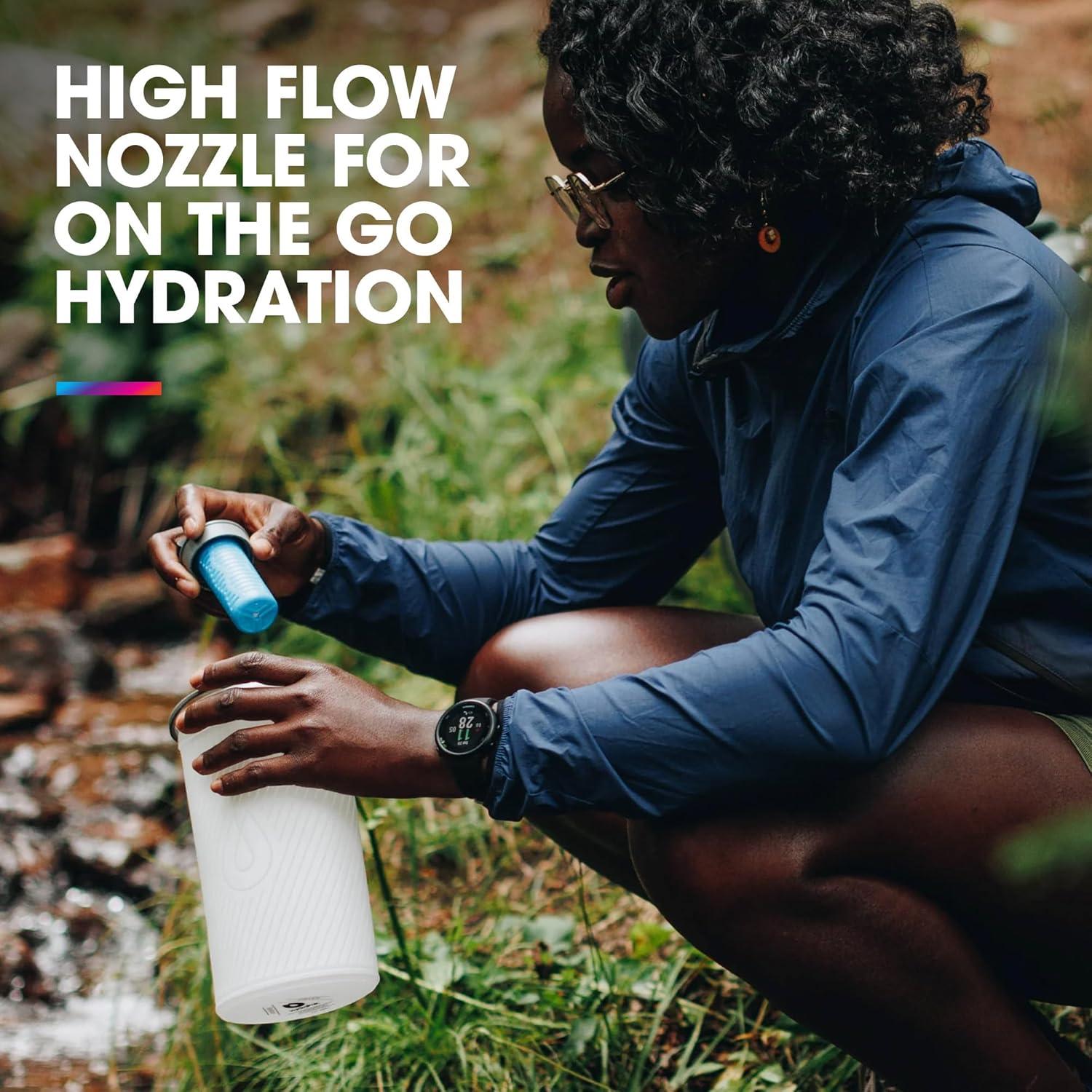 Botella de Agua Plegable HydraPak Flux+ 1.5L con Filtro