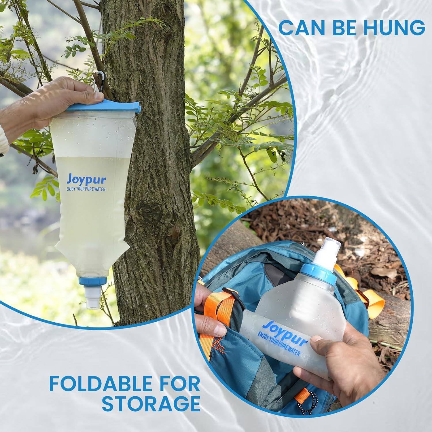 Botella de Filtro de Agua Plegable Joypur 650ml/1000ml/2L