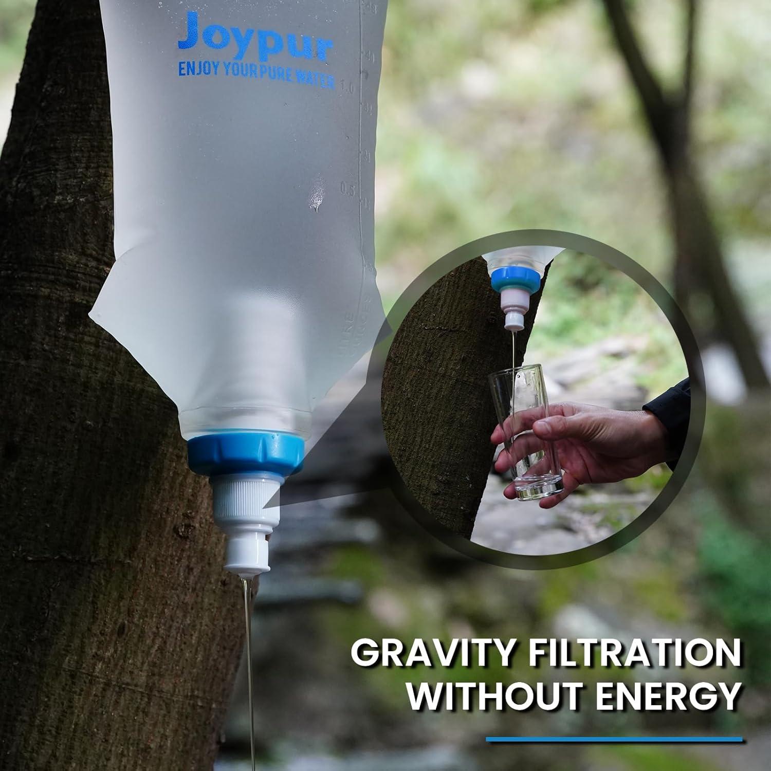 Botella de Filtro de Agua Plegable Joypur 650ml/1000ml/2L