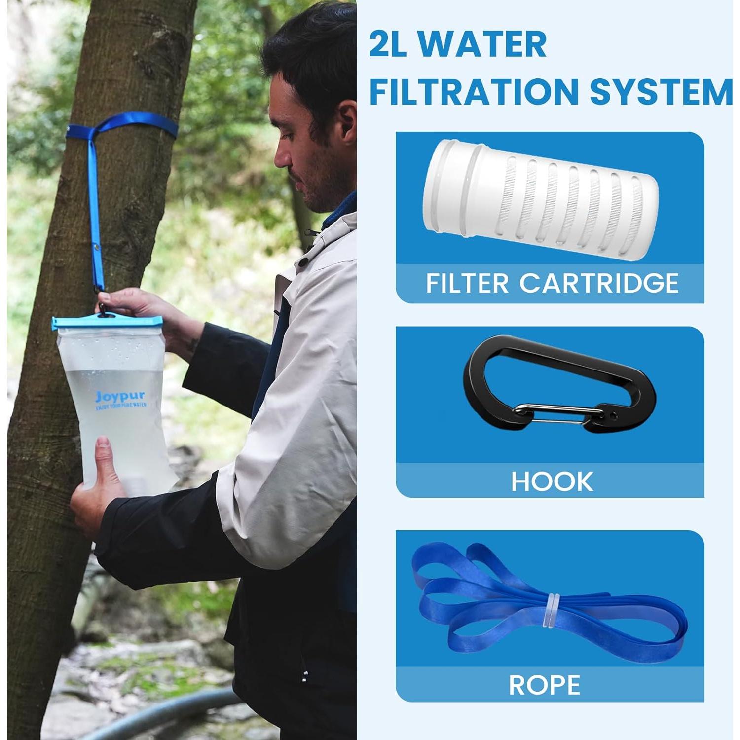 Botella de Filtro de Agua Plegable Joypur 650ml/1000ml/2L