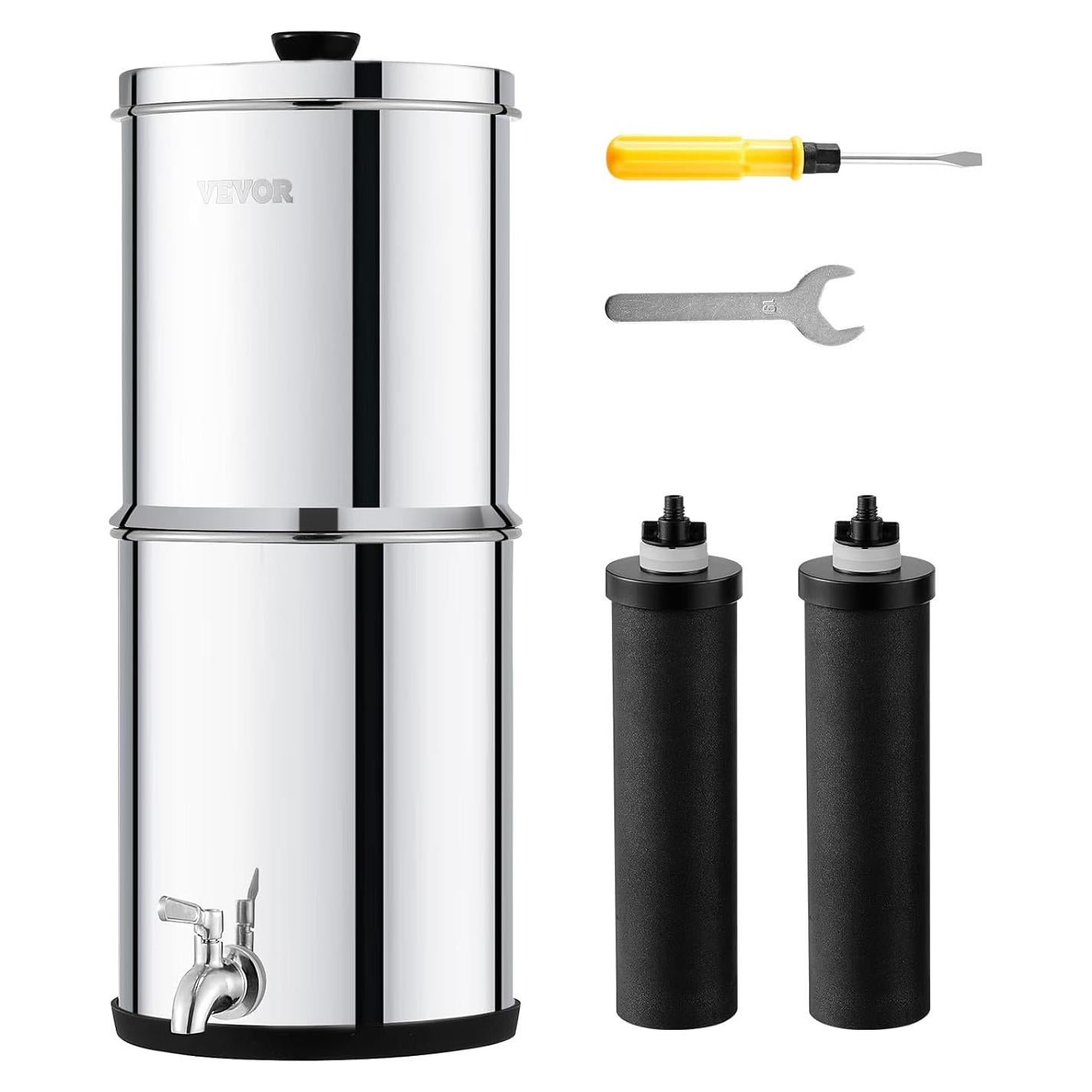 Filtro de Agua por Gravedad VEVOR 8.5L Acero Inoxidable