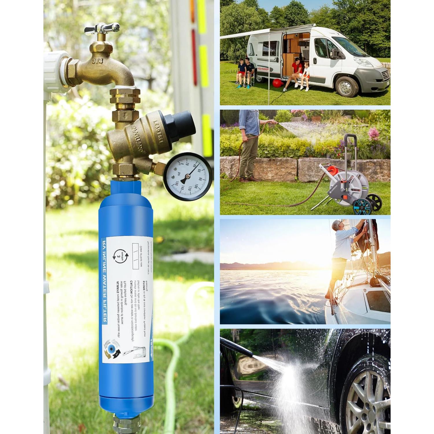 Filtro de Agua Inline Dollate para RV - 4 Unidades, 3997.5 L