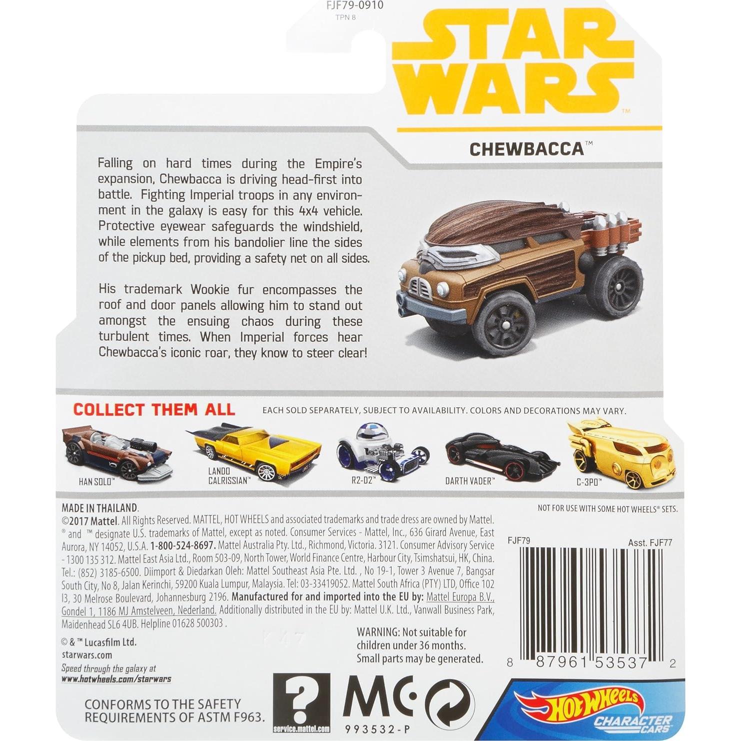 Vehículo Hot Wheels Chewbacca 1:64 Star Wars