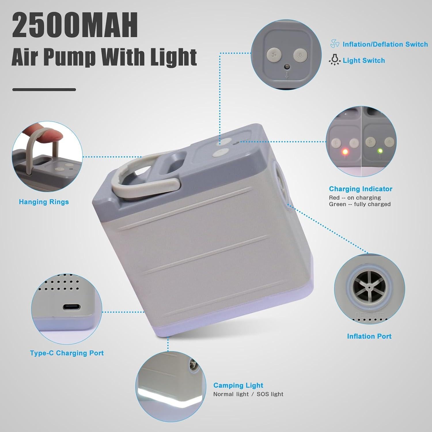 Self Inflating Sleeping Pad with Electric Pump, 4" Thick Ultralight Memory Foam Camping Mattress, Telescopic & Compact, Fast Inflate Insulated Camping Air Mats for Car Travel/Tent/Cot,Green