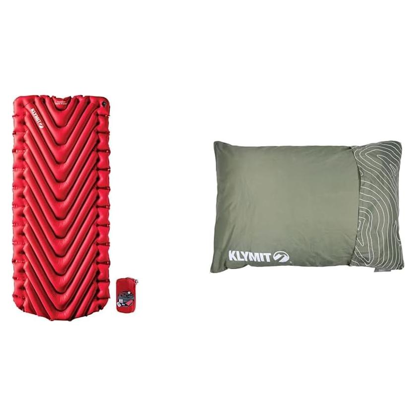 Colchón Inflable Klymit Static V Luxe 193x76cm Aislado Rojo