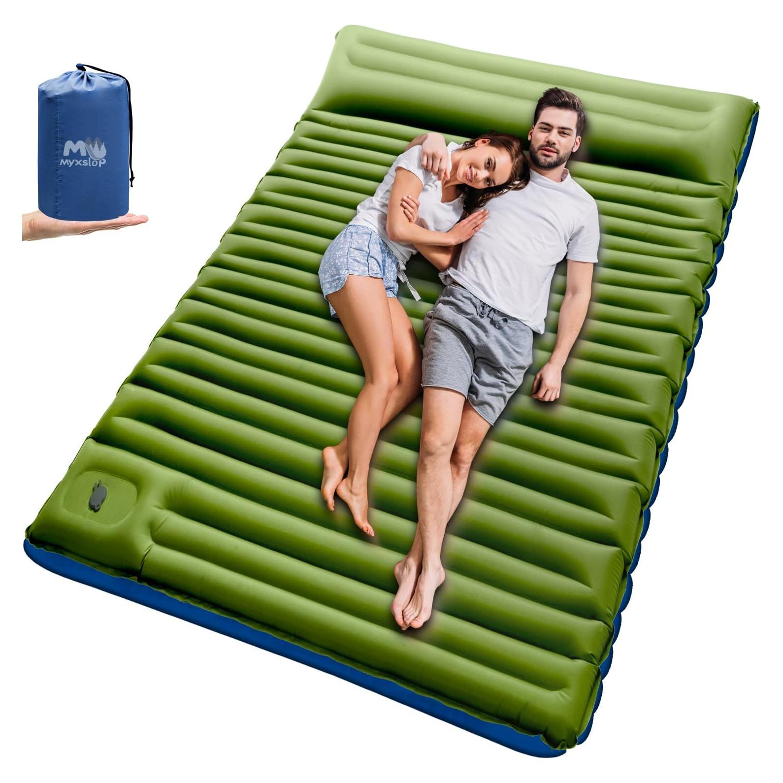Colchón Doble Inflable Myxslop 191x69 cm con Almohada y Bomba