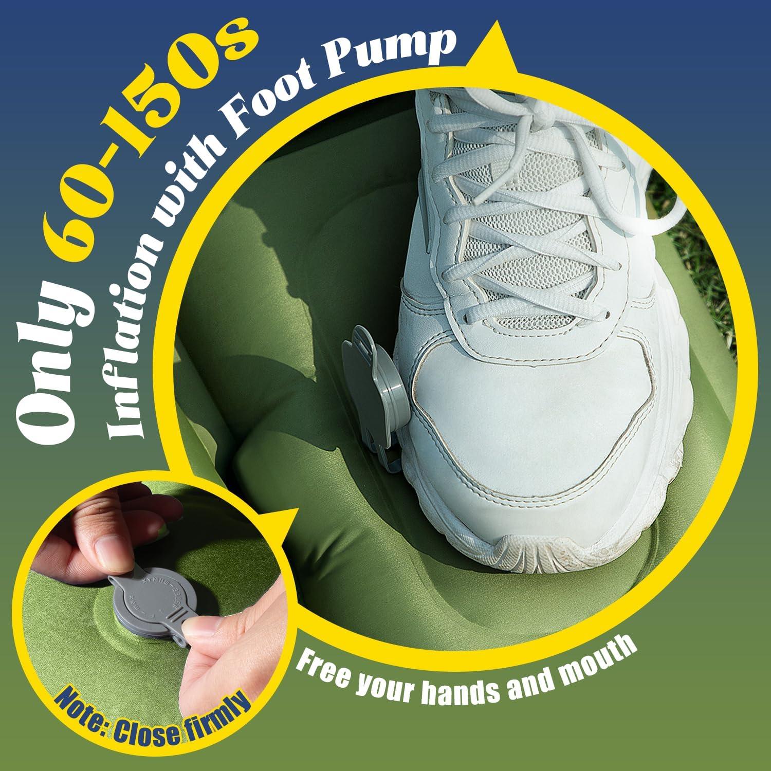 Colchón Doble Inflable Myxslop 191x69 cm con Almohada y Bomba