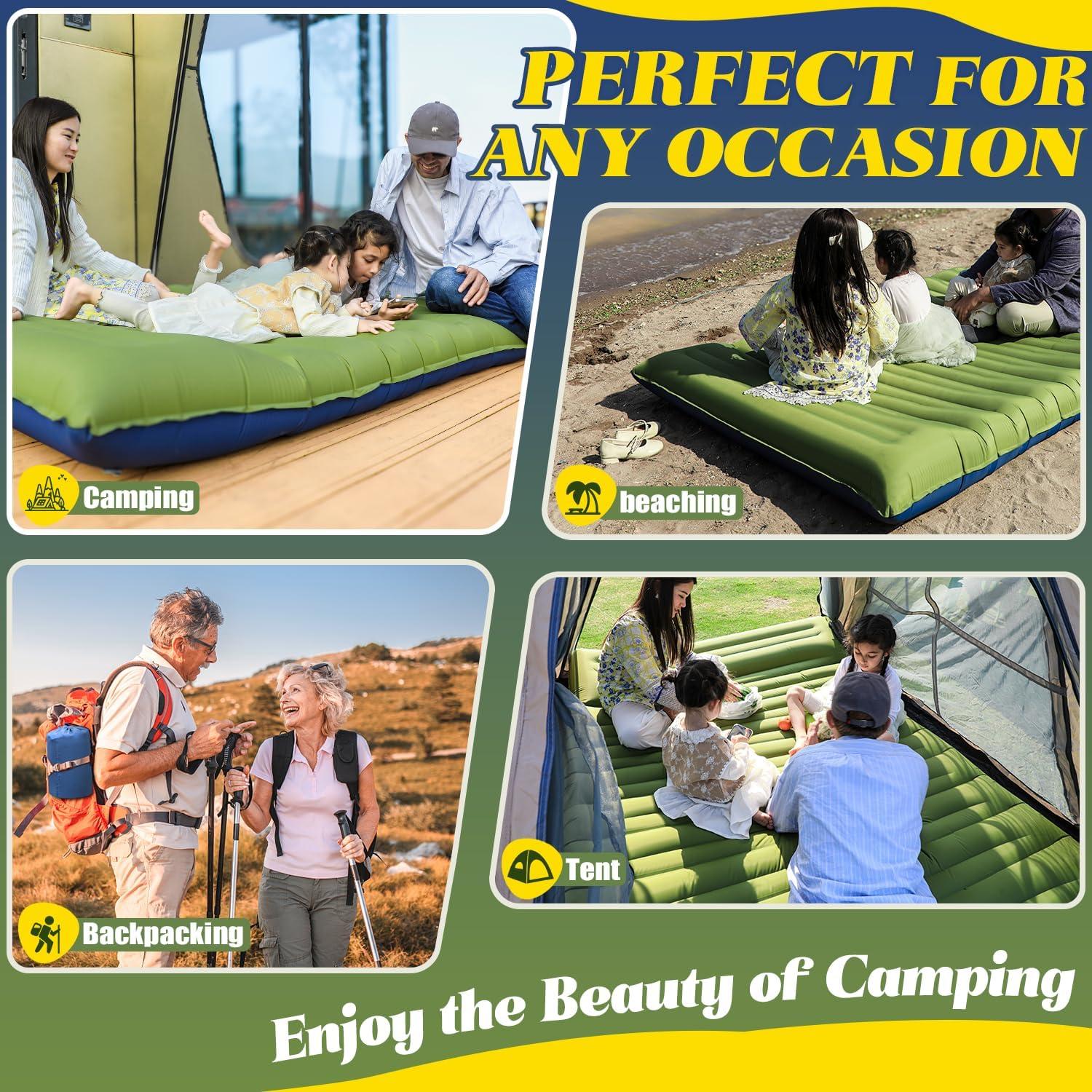 Colchón Doble Inflable Myxslop 191x69 cm con Almohada y Bomba