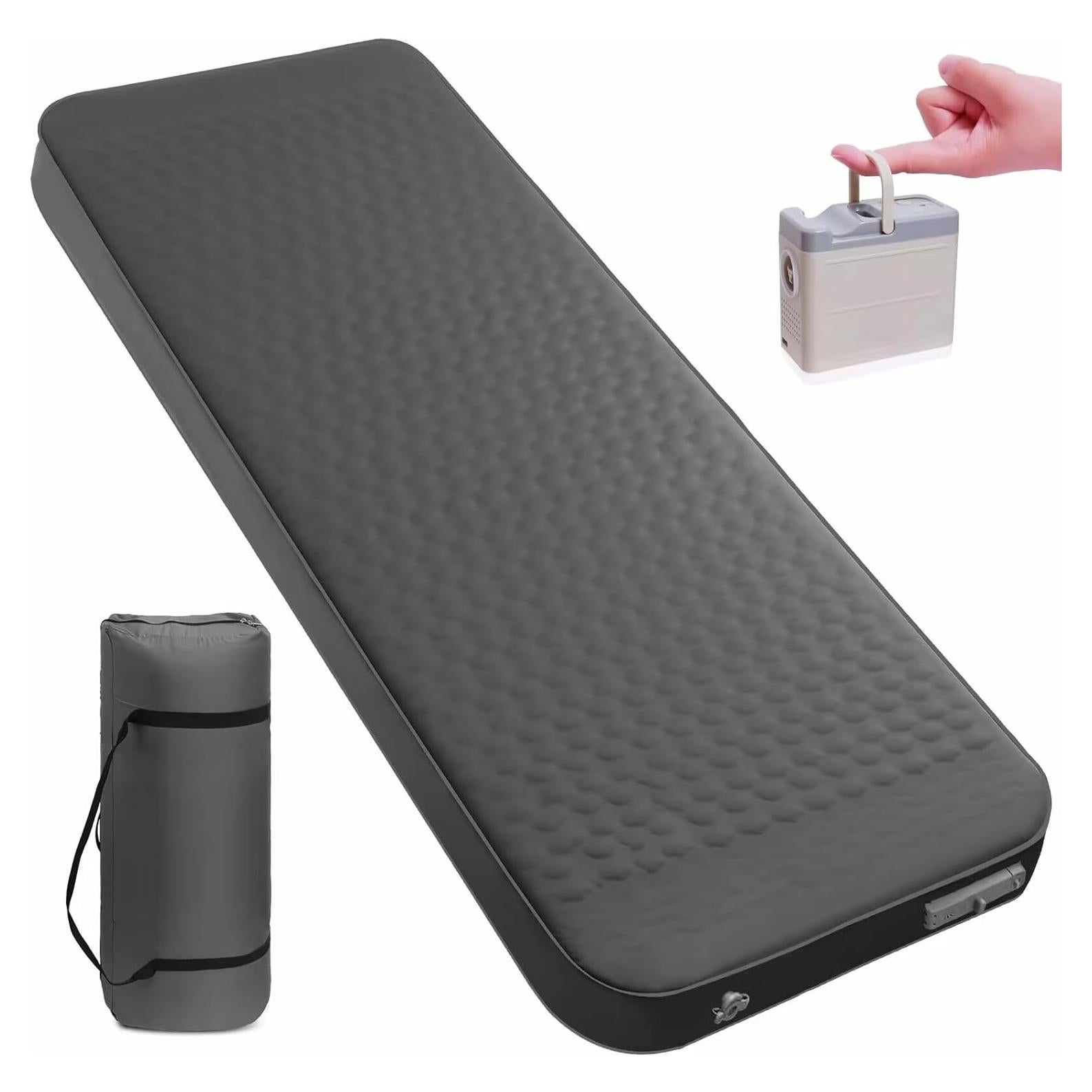 Colchoneta de Camping Autoinflable TPYOCQU 203x76 cm 4" Espuma