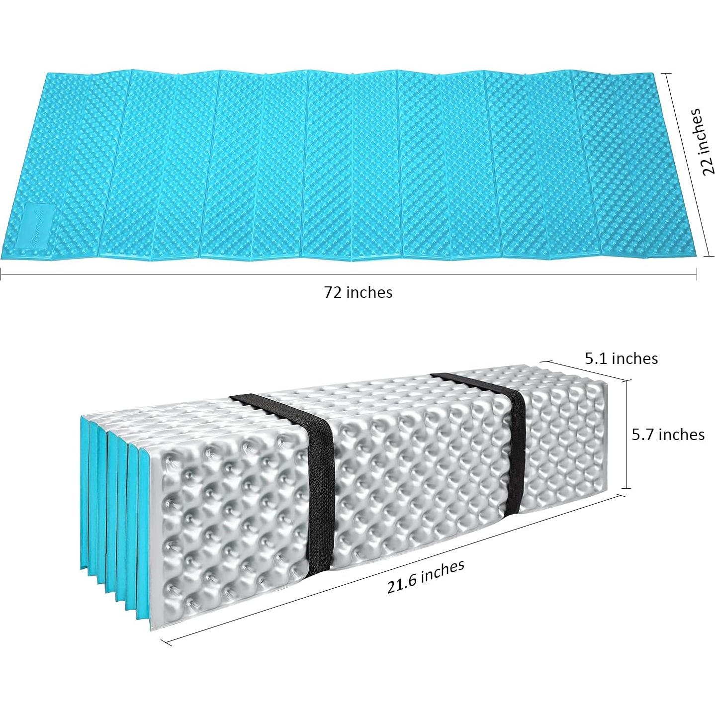 Almohadilla Plegable BKS de Espuma 183x56cm Azul