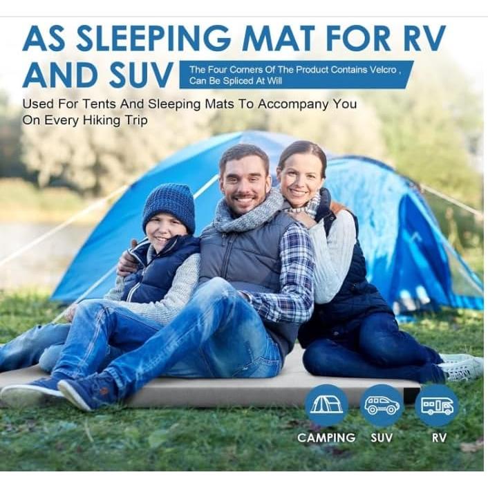 Colchón de Camping Kingfun 190.5x76.2cm Espuma Memoria Impermeable