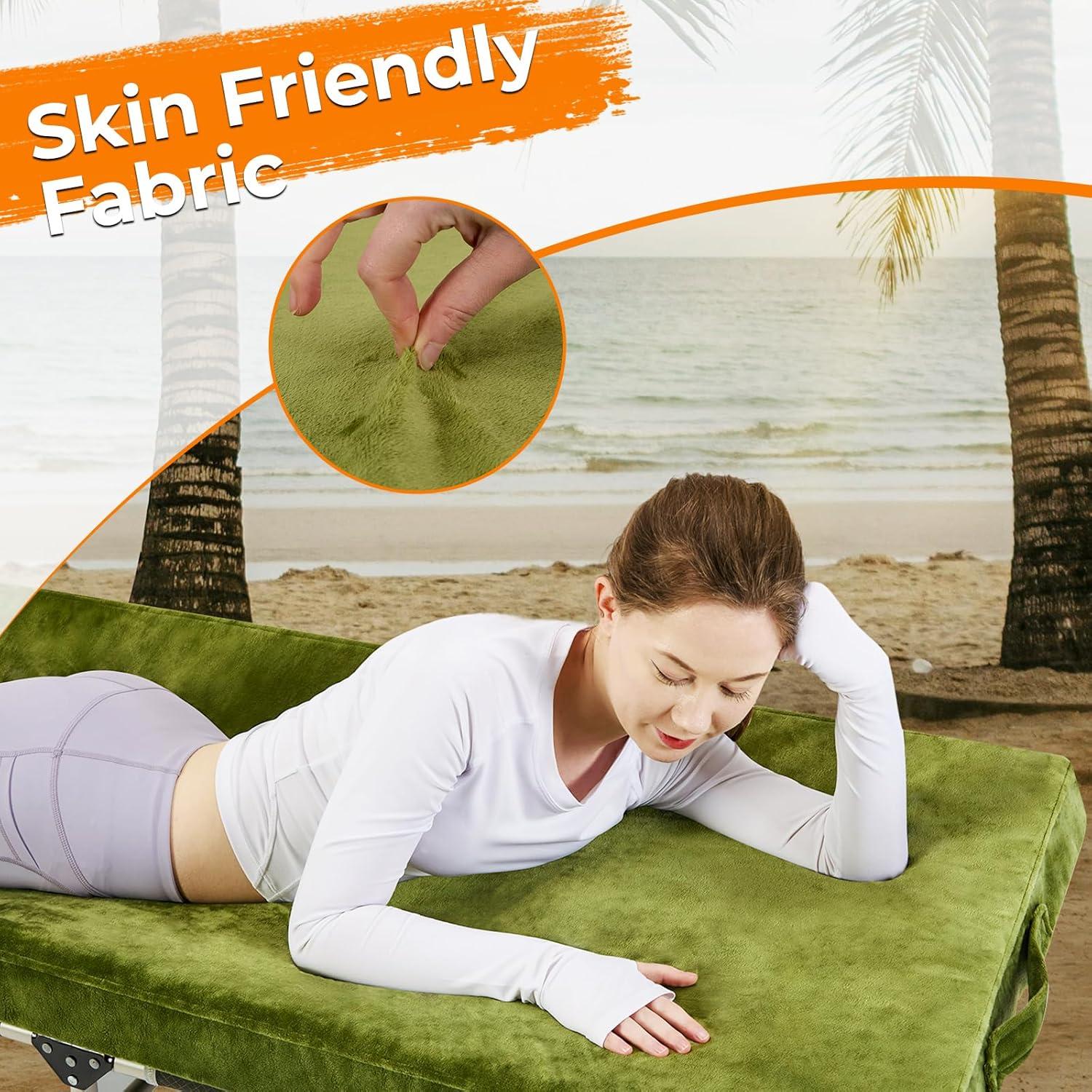 Colchón de Camping BDEUS 3" Espuma Viscoelástica Impermeable