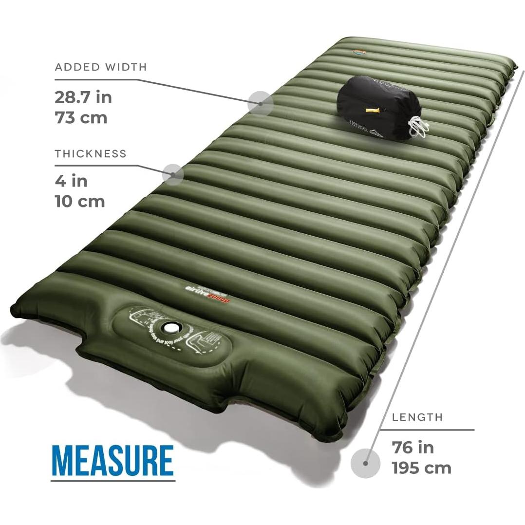 Almohadilla Inflable ZOOOBELIVES Airlive2000P 10.16cm Camping