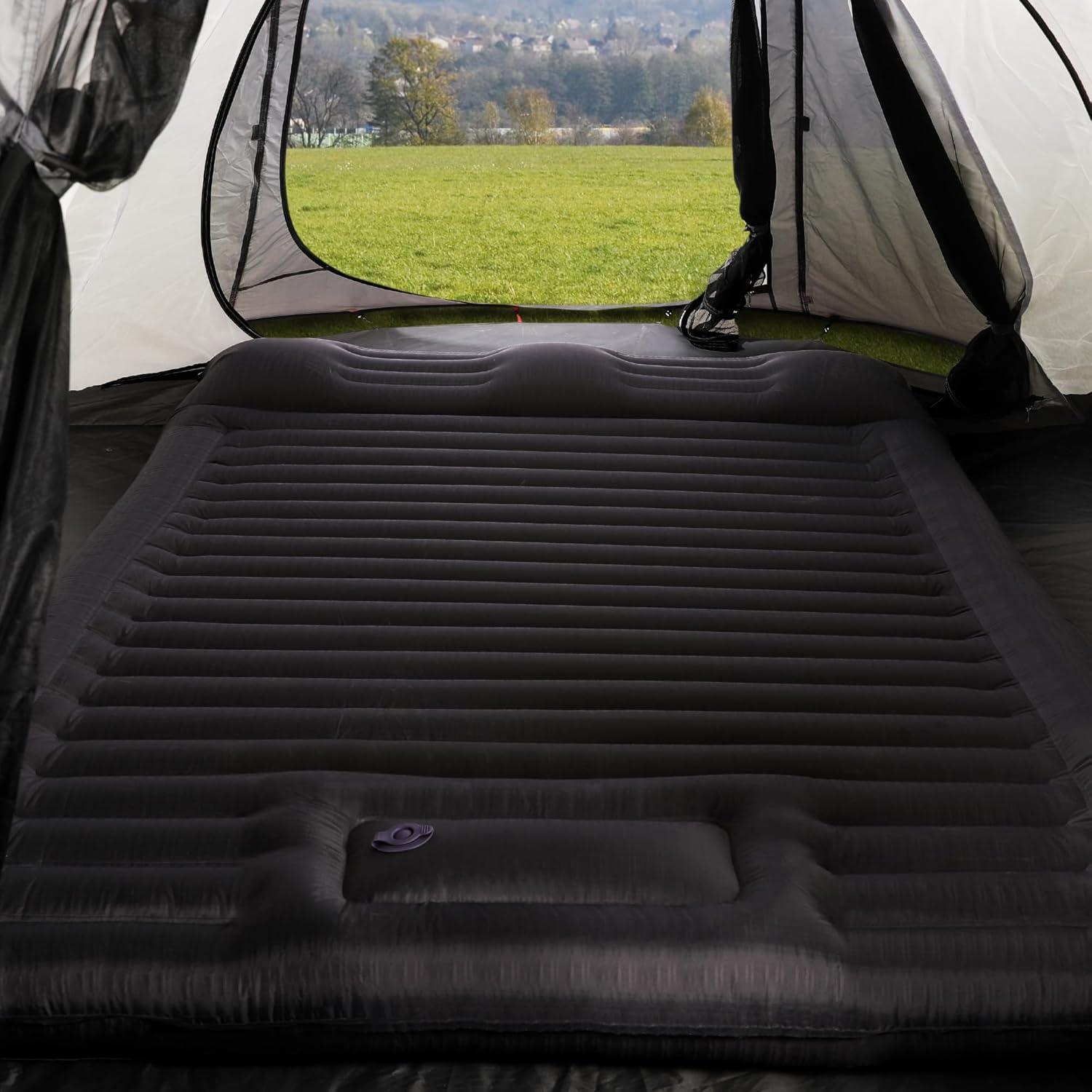 Colchón Inflable Doble TOBTOS 15.24 cm para Camping con Almohada