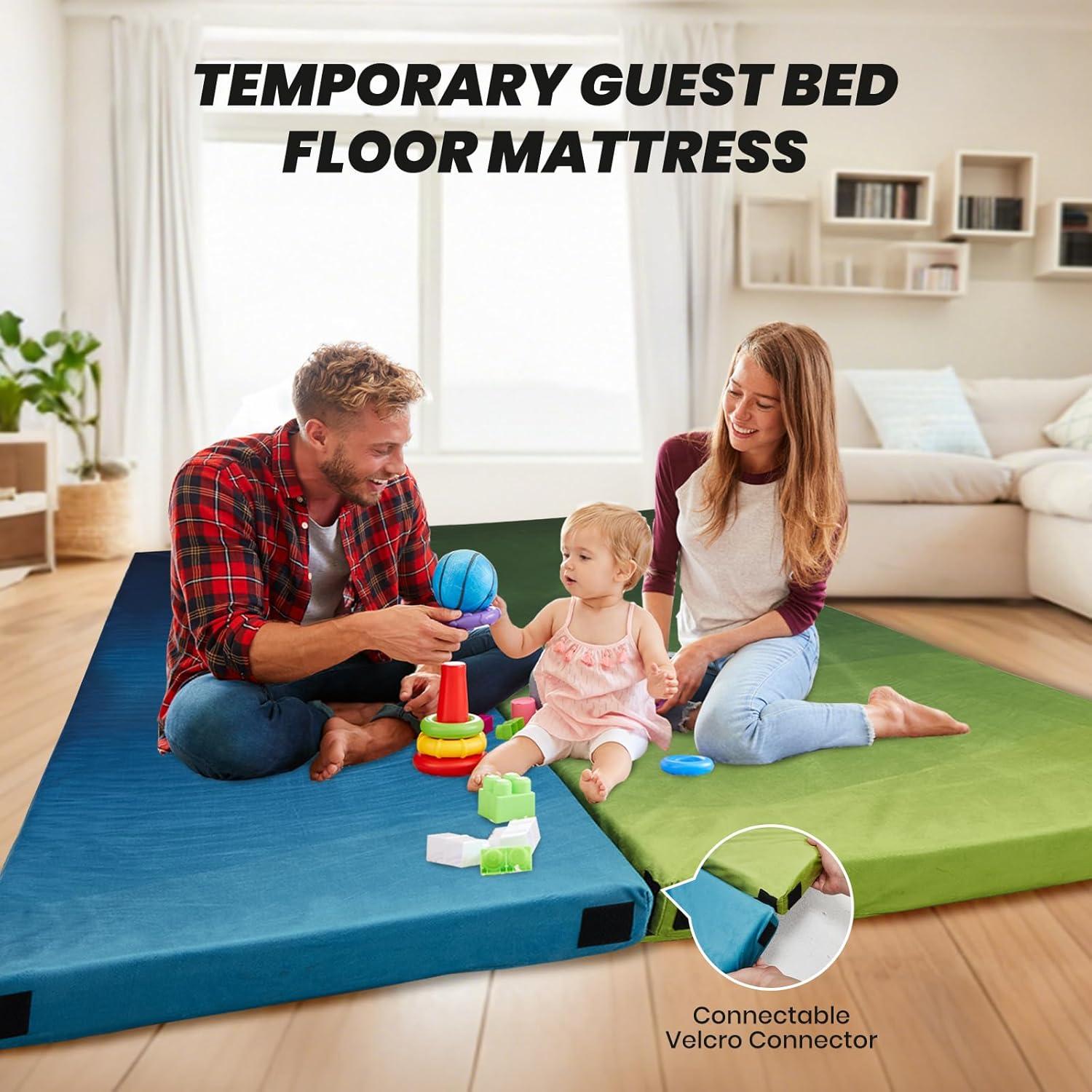 Colchoneta de Camping BUPPLEE Viscoelástica 182.88x60.96cm Azul