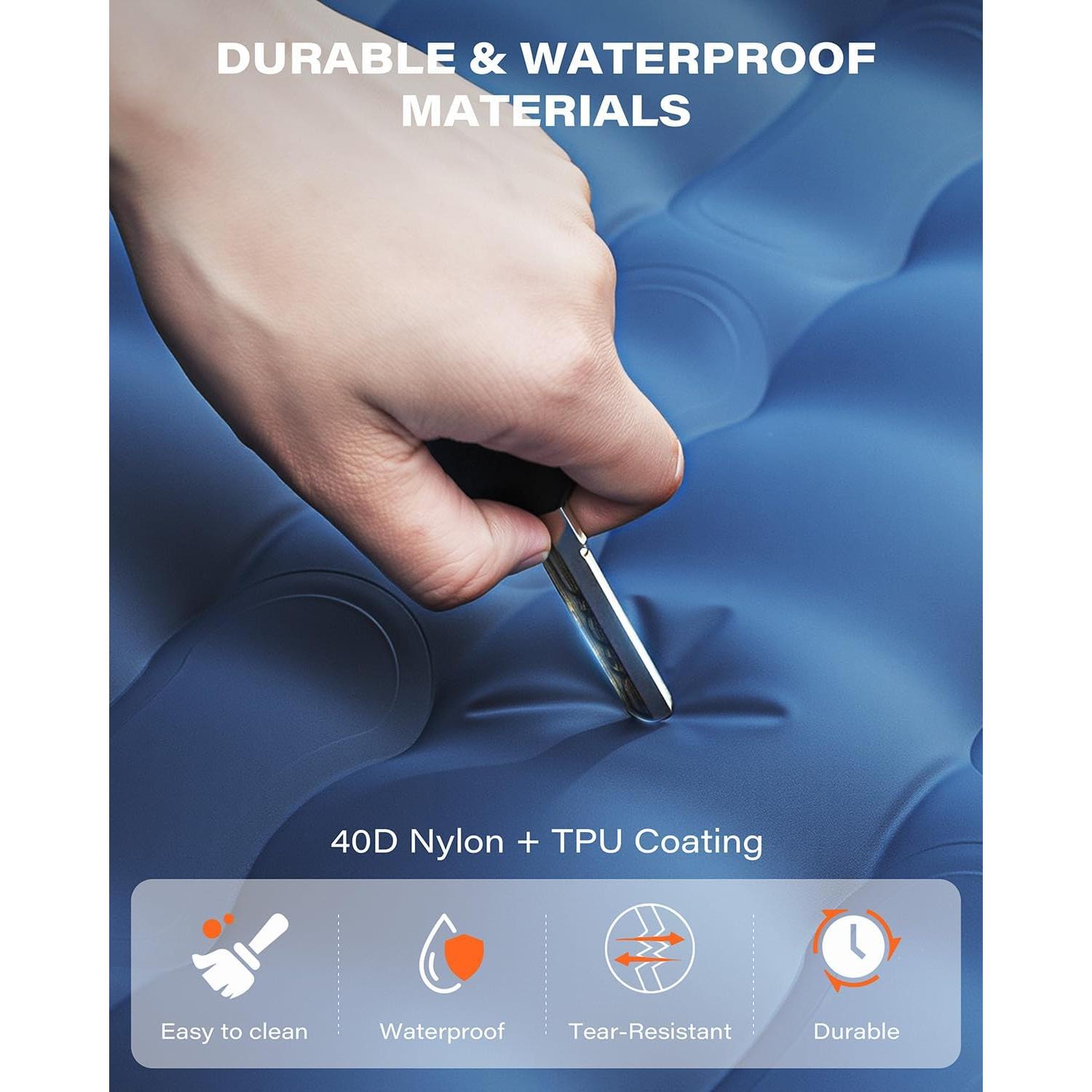 Colchón Inflable de Camping A2C OSM-Azul, 66 cm Ancho, Ultraligero