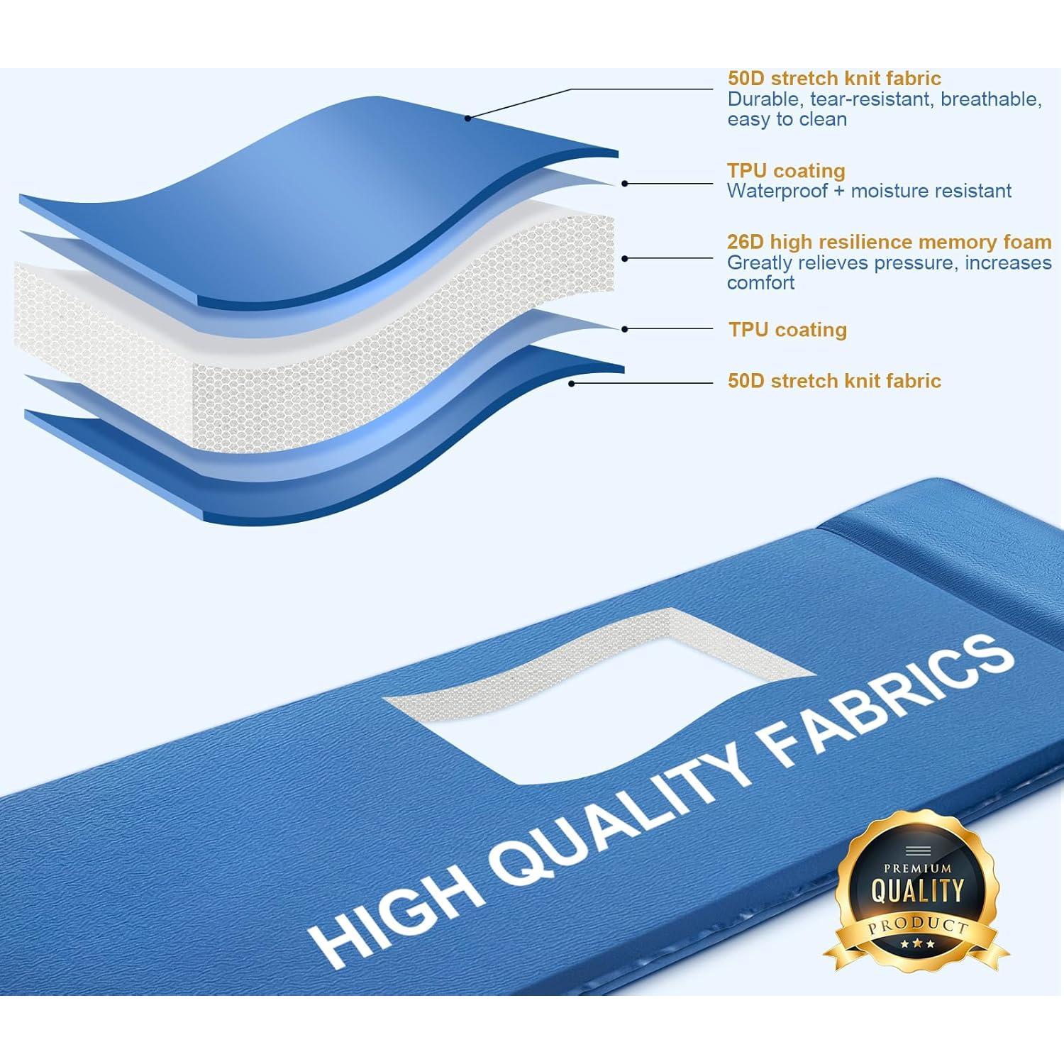 Almohadilla de Dormir Autoinflable NYZ 196x68.6cm 7.9cm Espuma