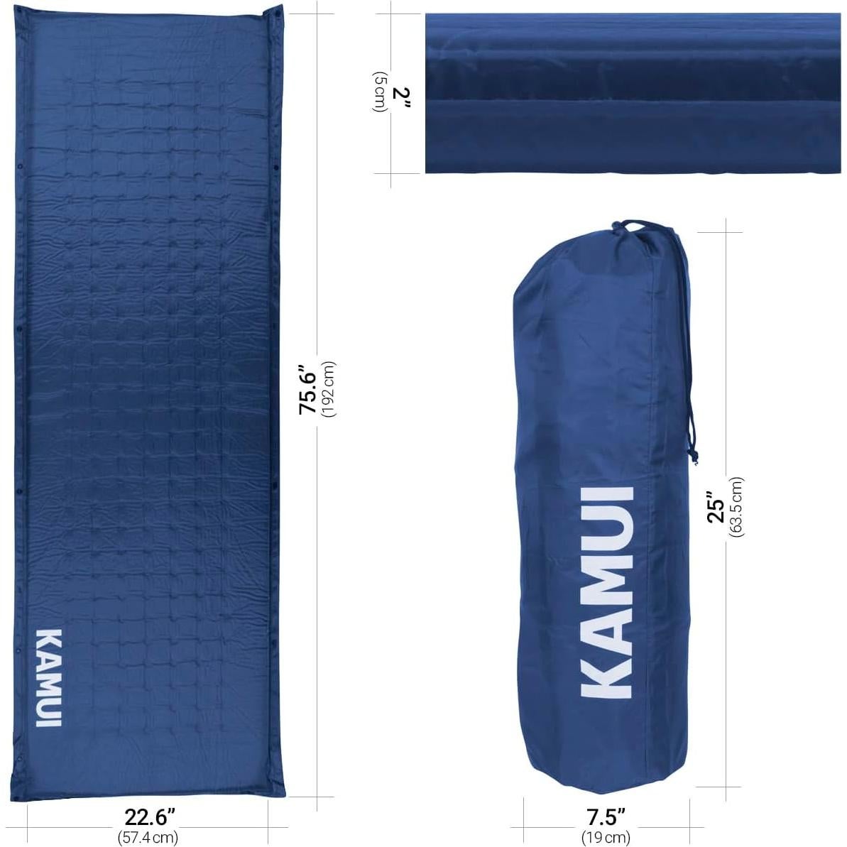 Almohadilla de Dormir Autoinflable KAMUI 5 cm Azul Camping