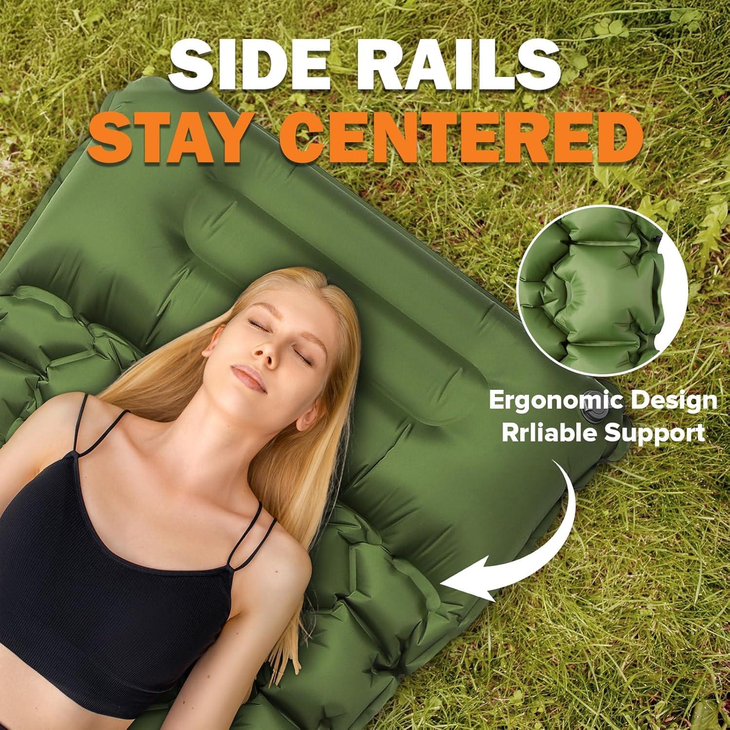 Almohadilla de Camping POWERLIX Pro Autoinflable Verde 0.94 kg