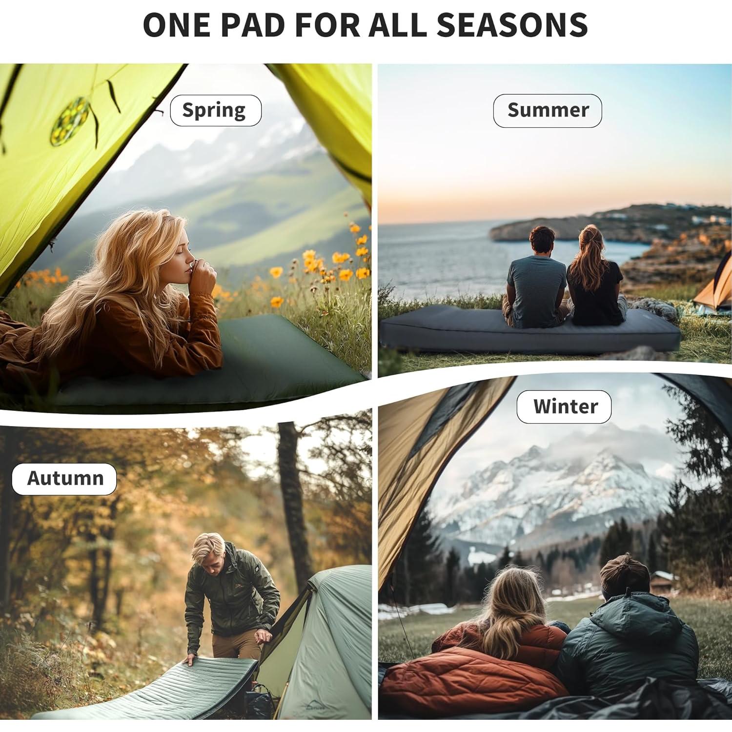 Colchoneta Autoinflable Origem 10CM con Bomba - Verde