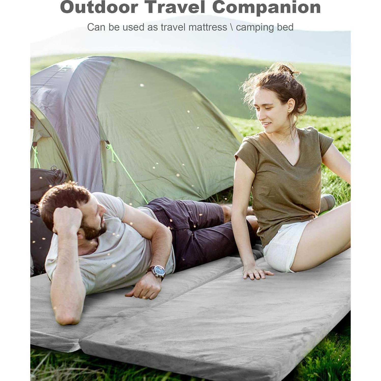 Colchón de Camping Ferlizer Twin XL 79x38 cm Espuma Viscoelástica