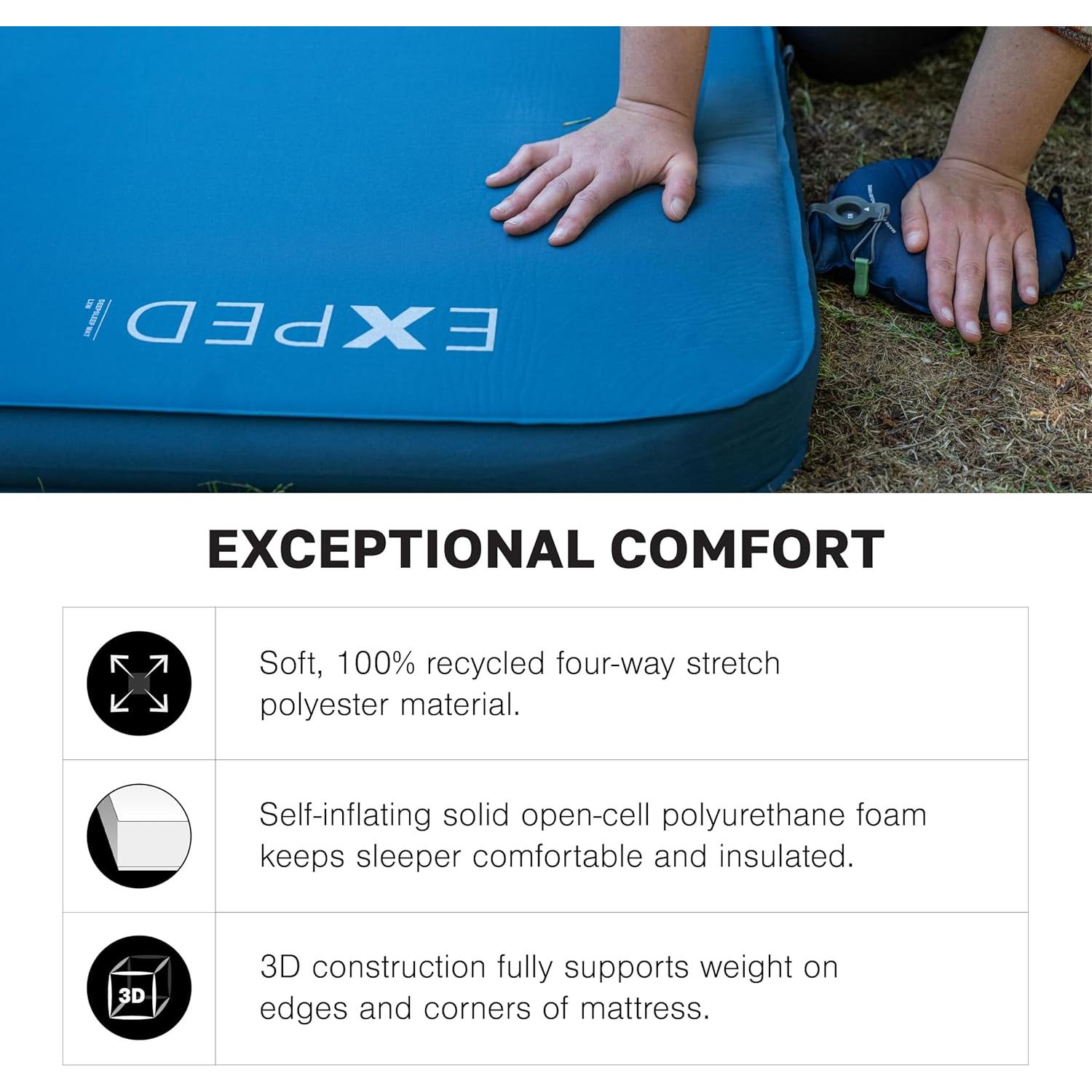 Colchón de auto inflado Exped DeepSleep Mediano 182.88x65.02cm