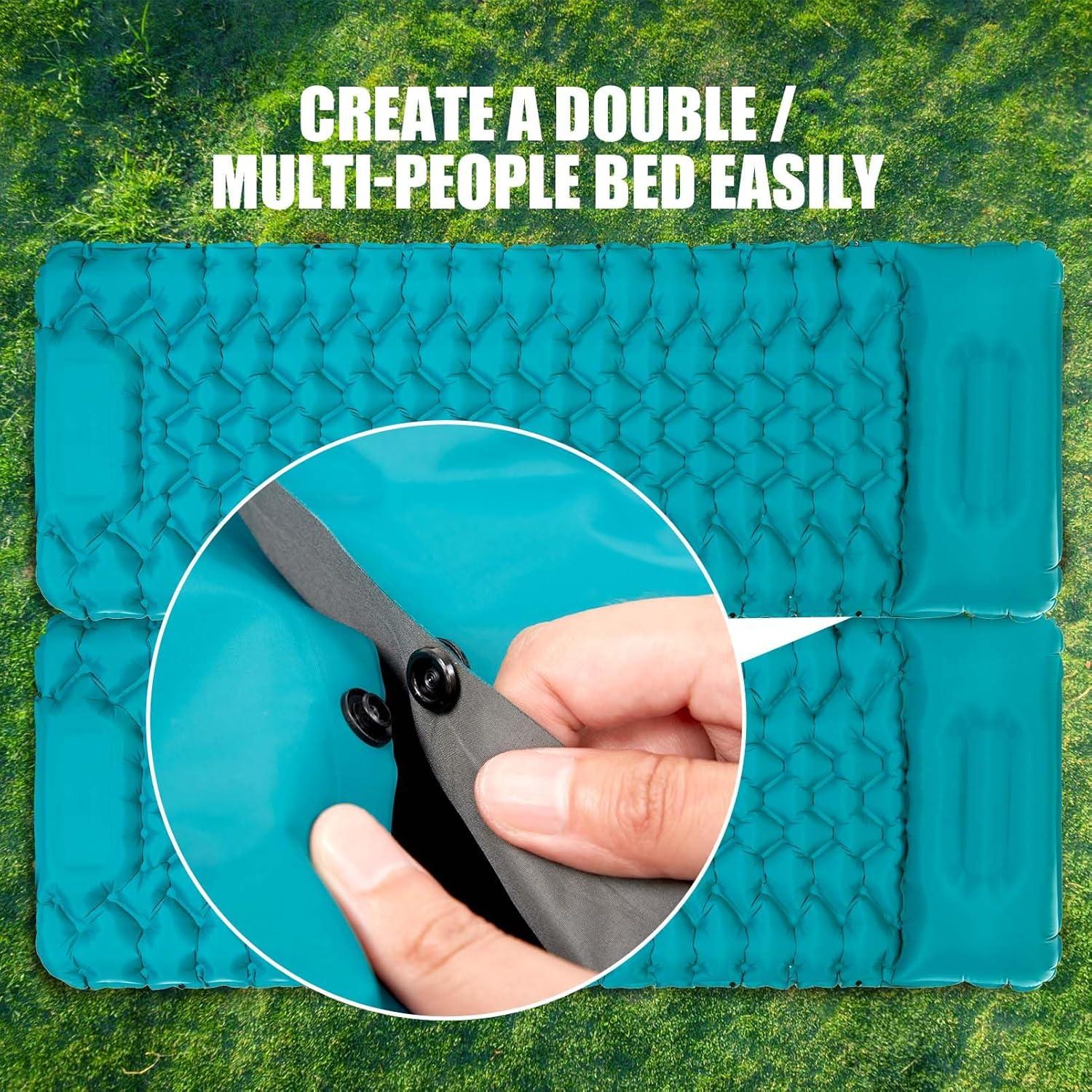 Almohadilla de Camping AKSOUL 3.9" con Almohada Integrada