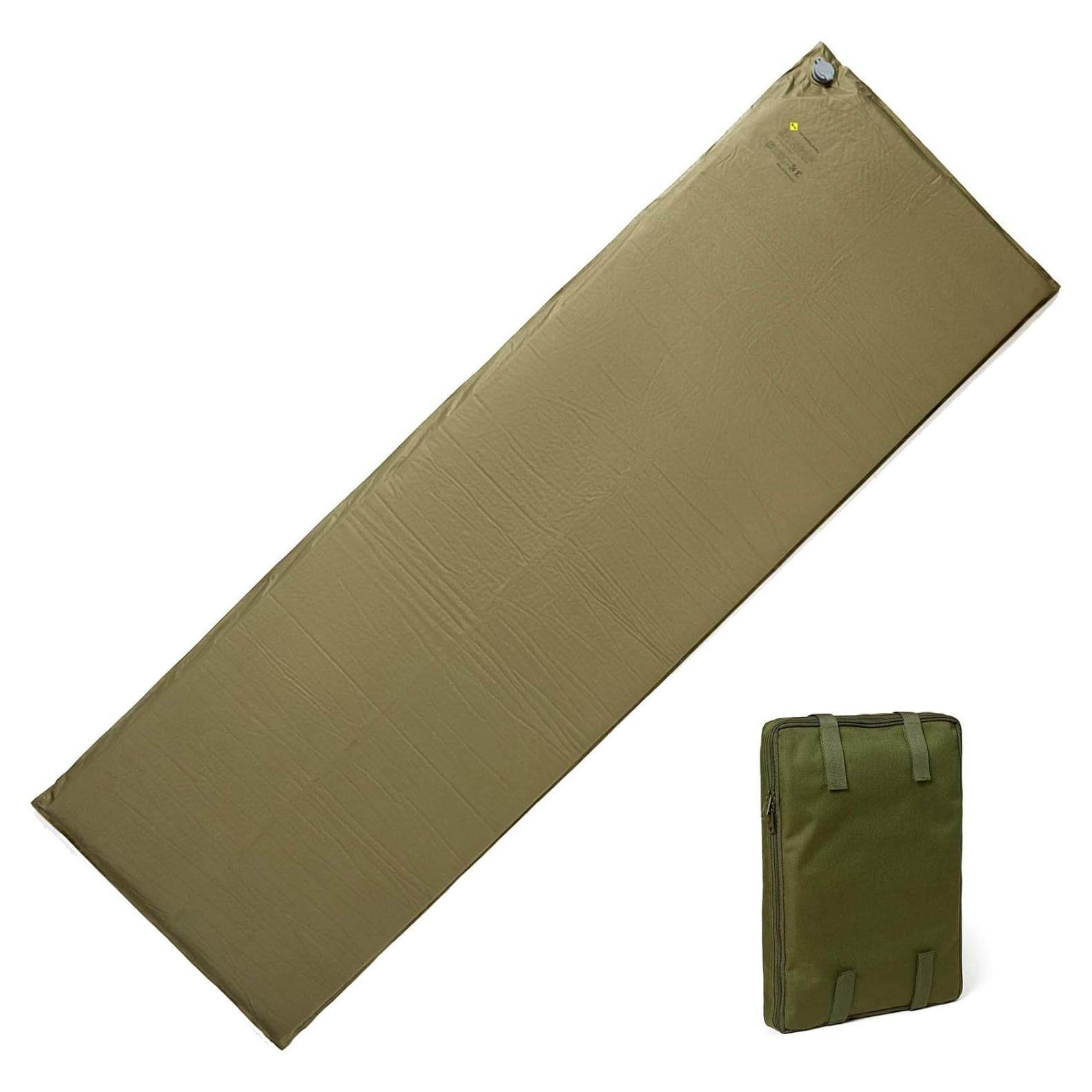 Colchón de Camping Autoinflable Akmax.cn Verde Oliva 172.72x55.88cm
