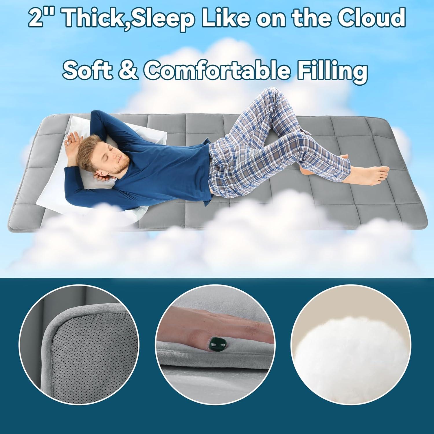 Almohadilla para Dormir HOMBYS Camping 190.5x76.2cm Gris Claro