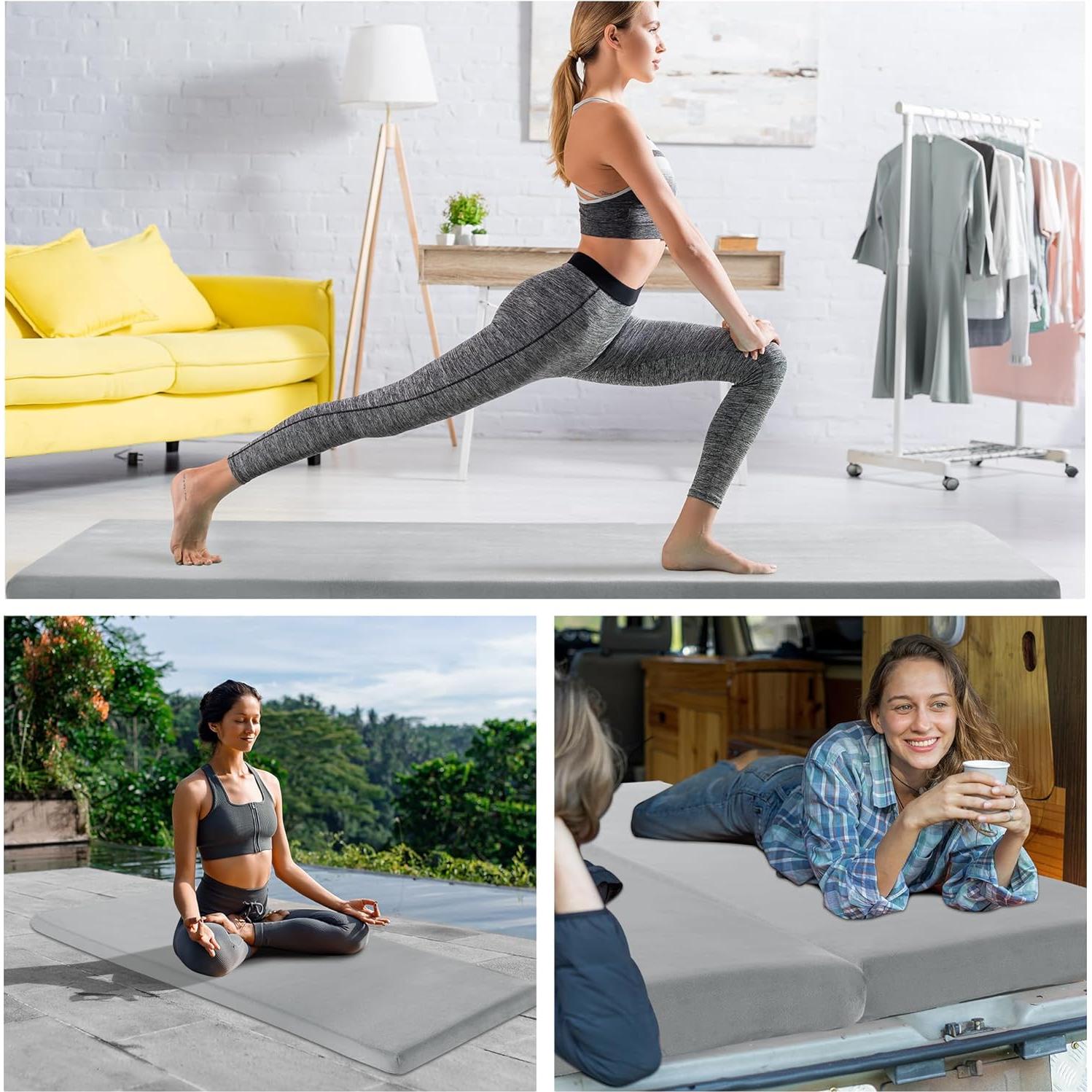 Colchón de Camping MABOZOO 182x61 cm Espuma de Memoria 7.6 cm