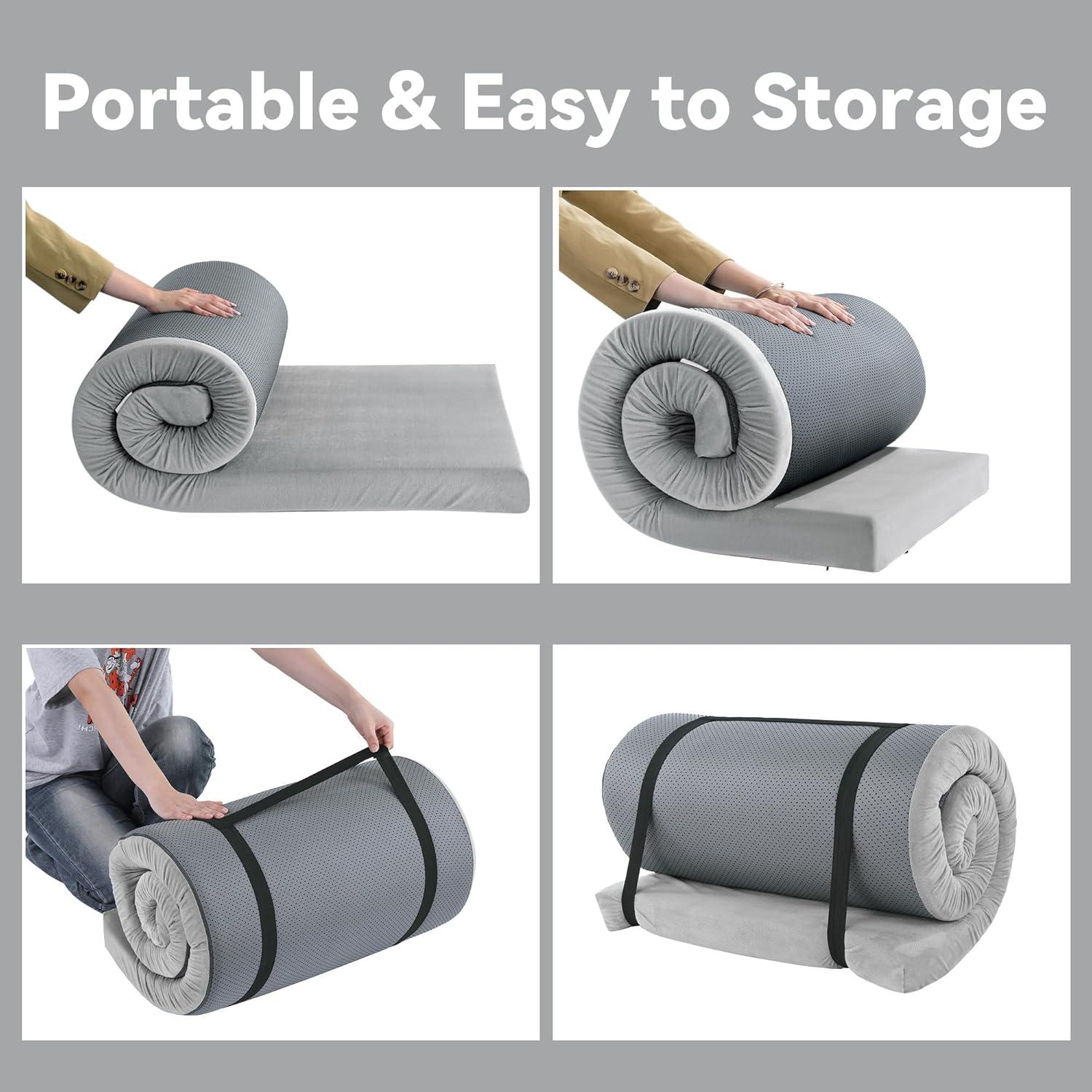 Colchón de Camping MABOZOO 182x61 cm Espuma de Memoria 7.6 cm