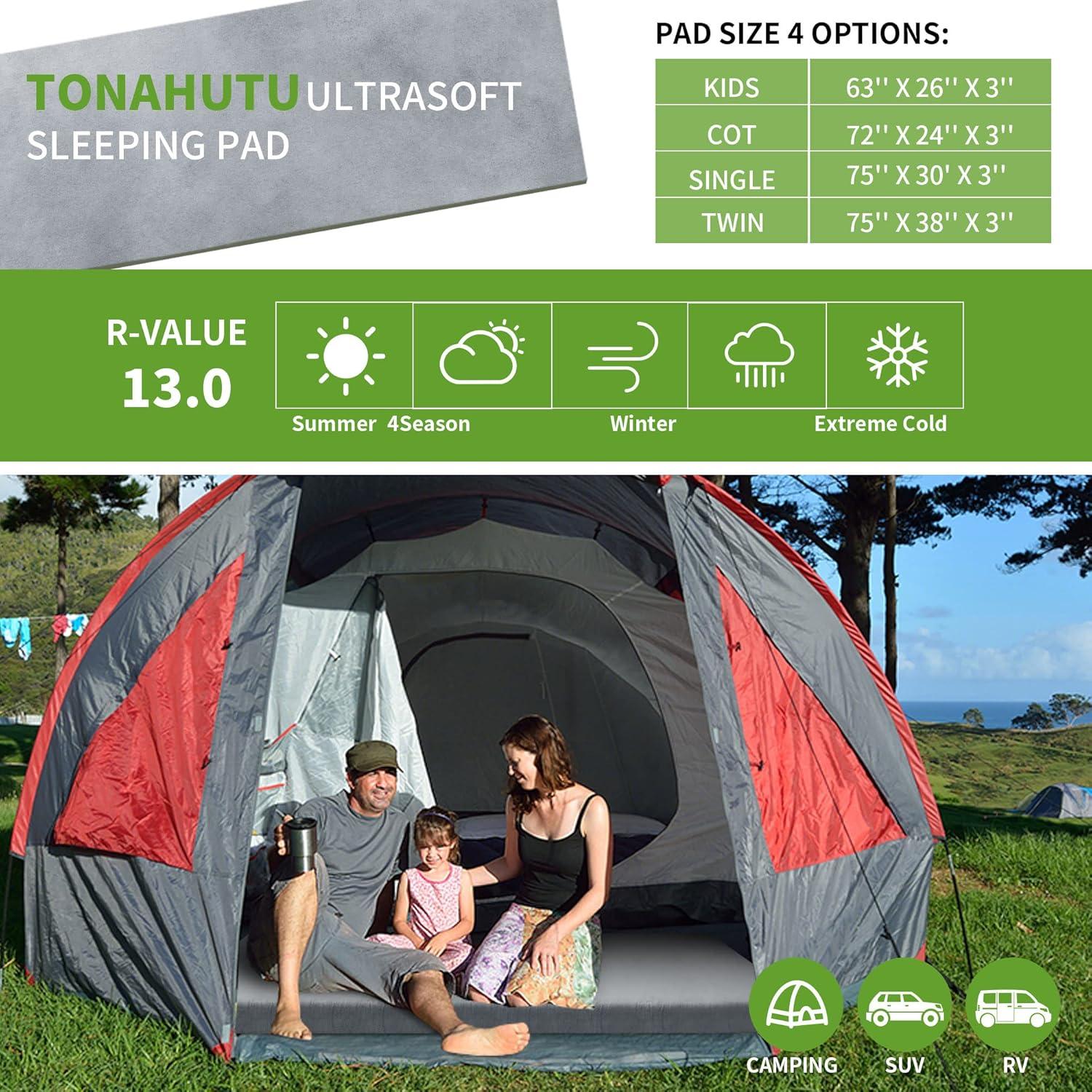 Colchón de Camping TONAHUTU 183x61 cm Espuma de Memoria