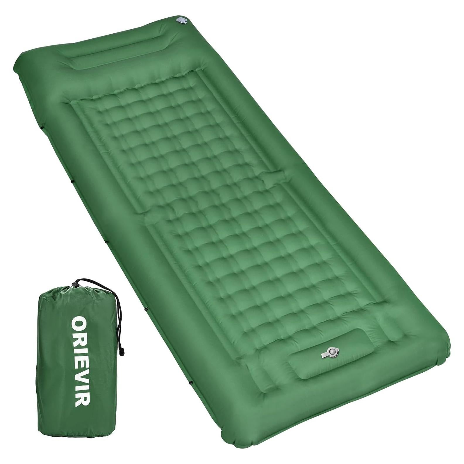 Colchón de Camping Inflable ORIEVIR SF-C01 13 cm Verde