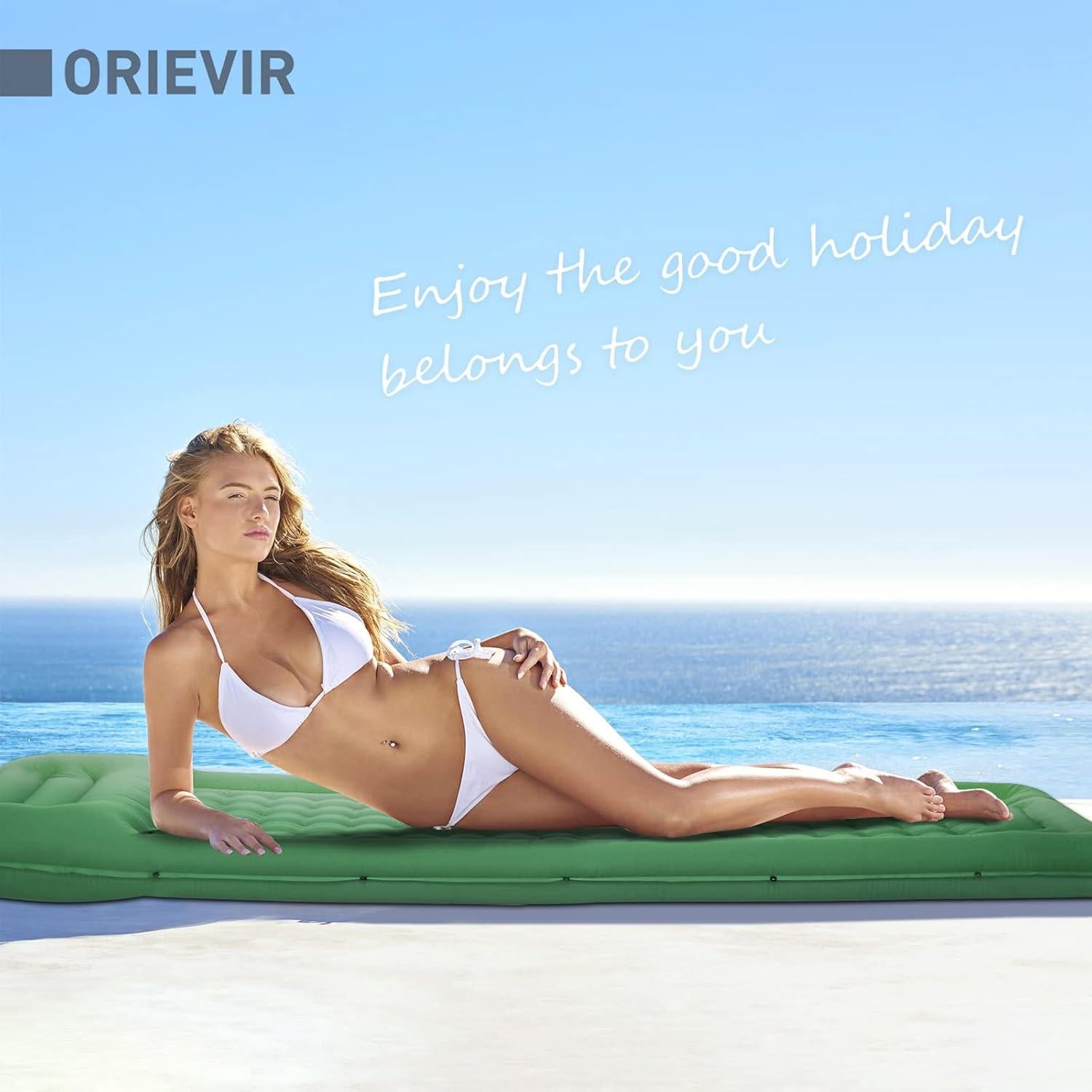 Colchón de Camping Inflable ORIEVIR SF-C01 13 cm Verde