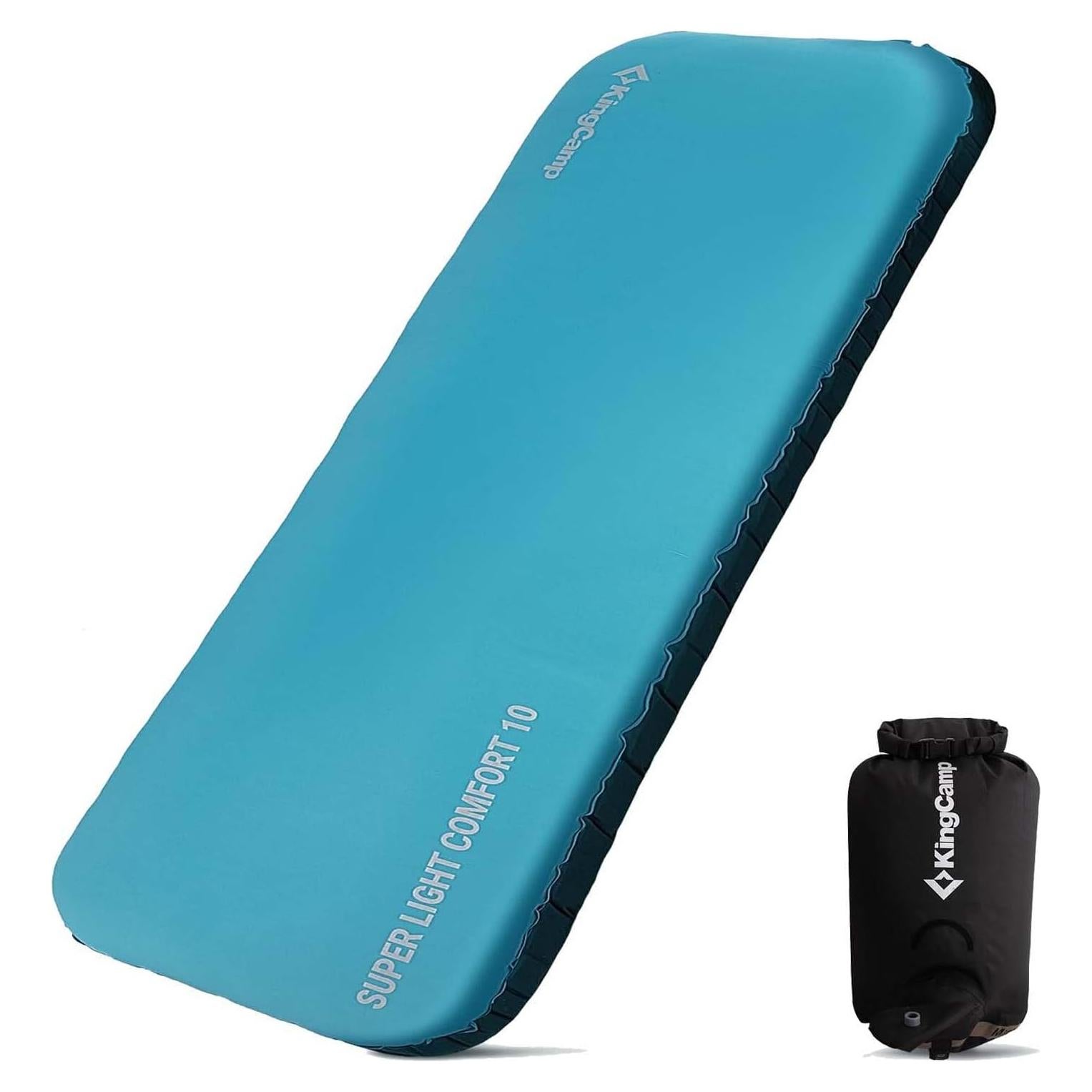 Colchón Inflable KingCamp Individual 10 cm Espuma Camping