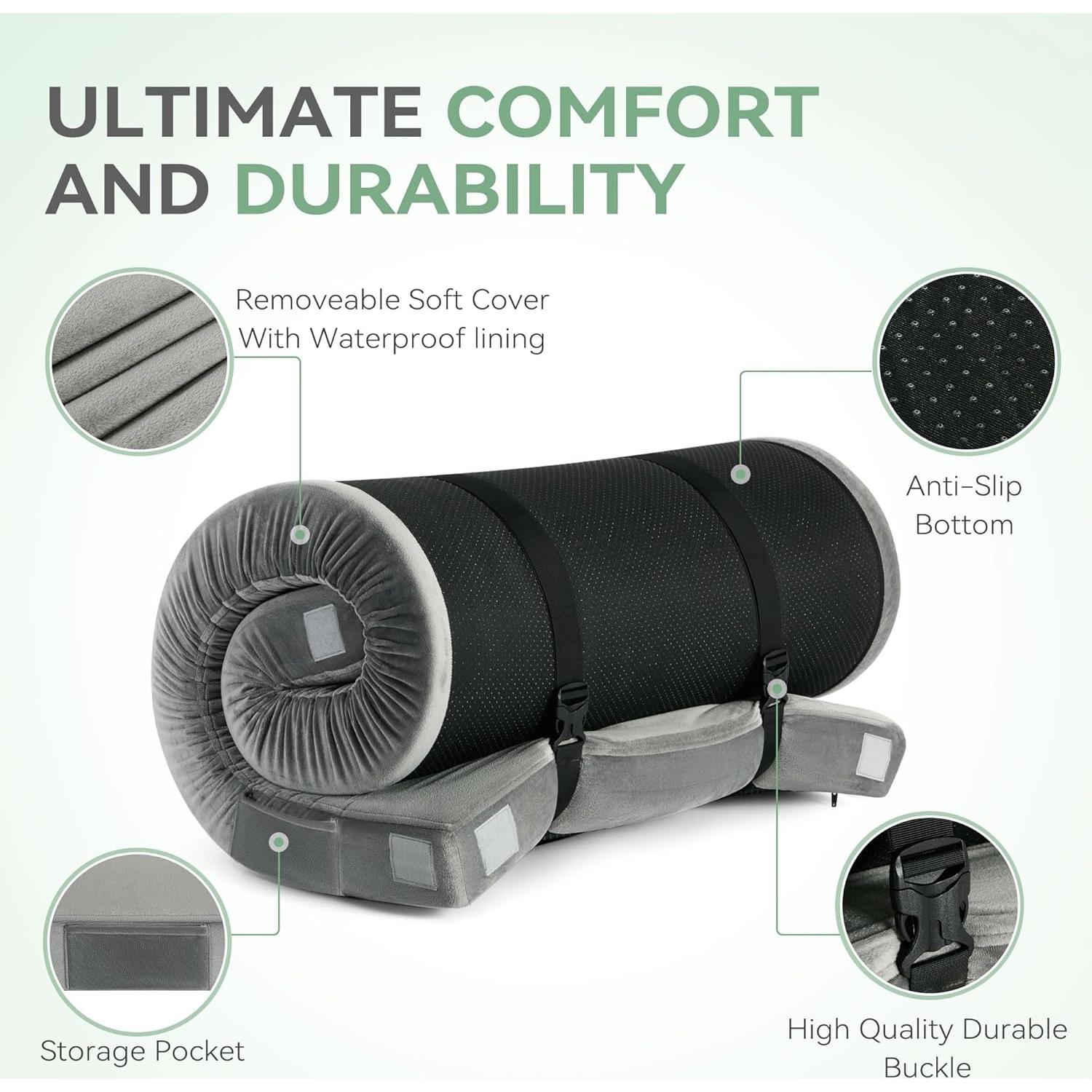 Colchón de Camping Sinweek 3" Espuma Viscoelástica Impermeable