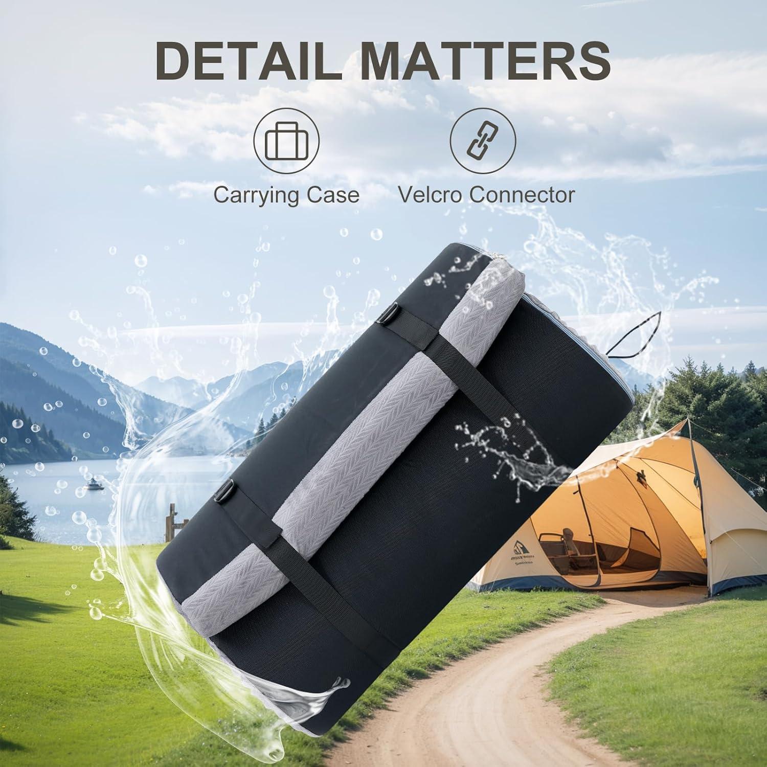 Colchón de Camping Calentado Meulbaty 182.88x60.96 cm