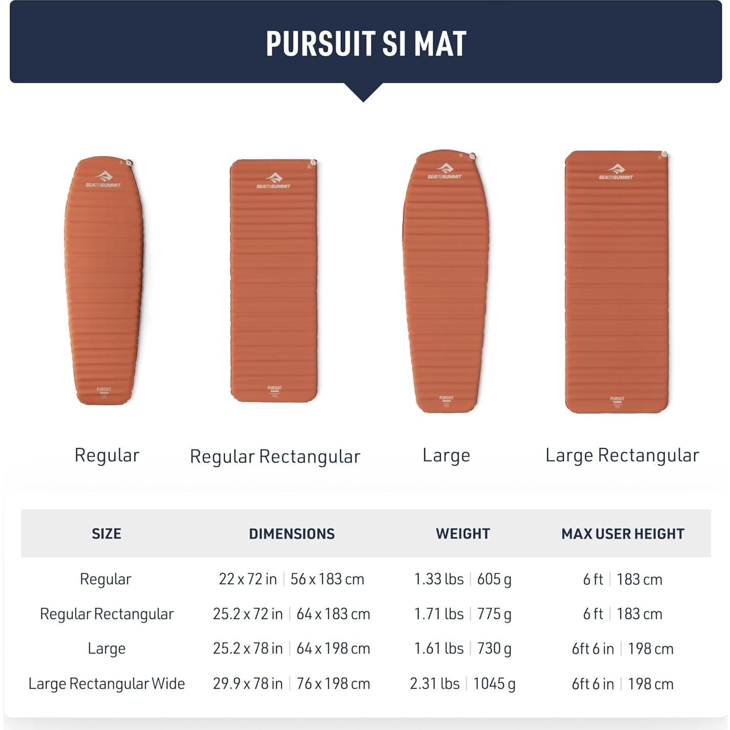 Colchón Autoinflable Sea to Summit Pursuit Grande 198x76cm