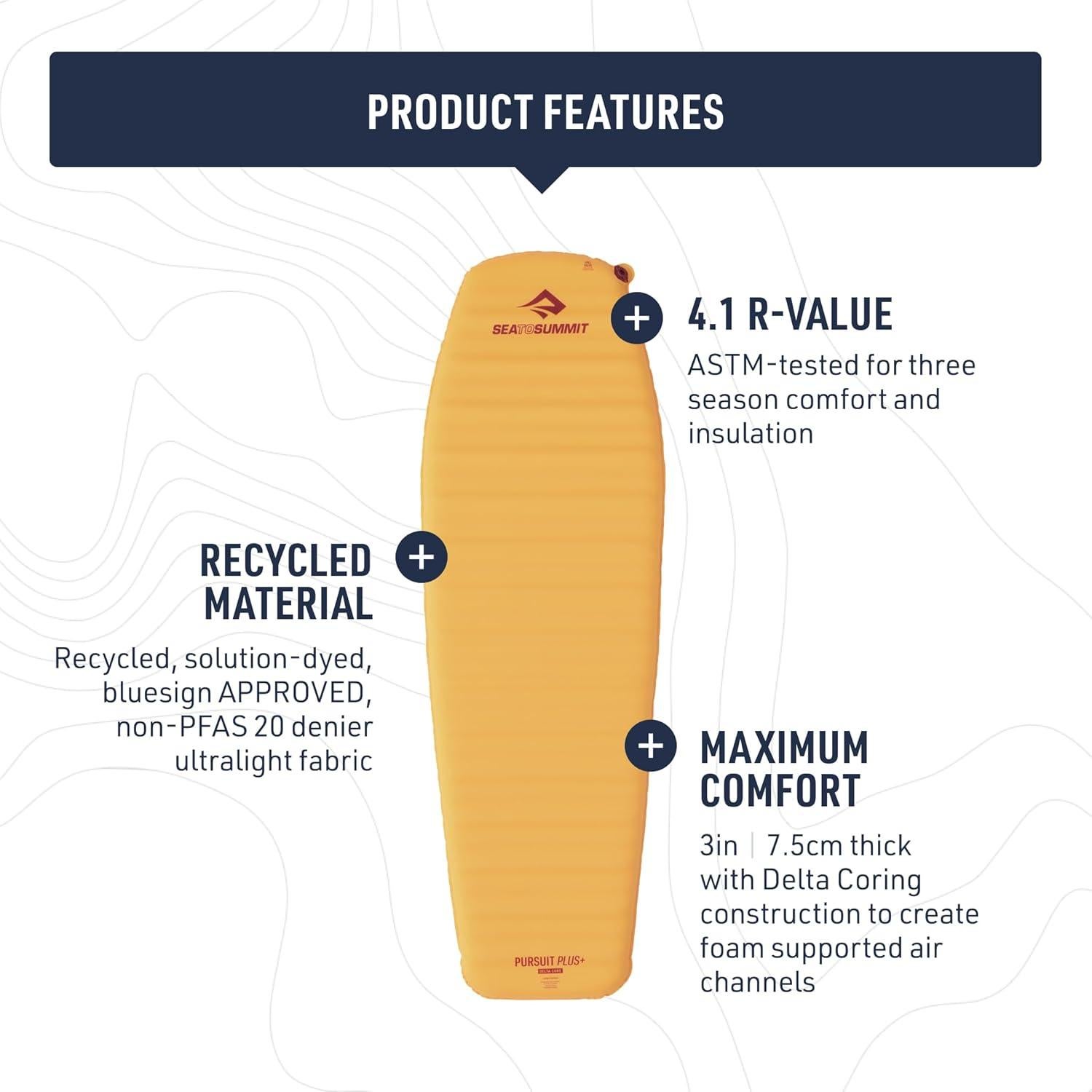 Colchón Inflable Sea to Summit Pursuit Plus SI Regular 7.5cm