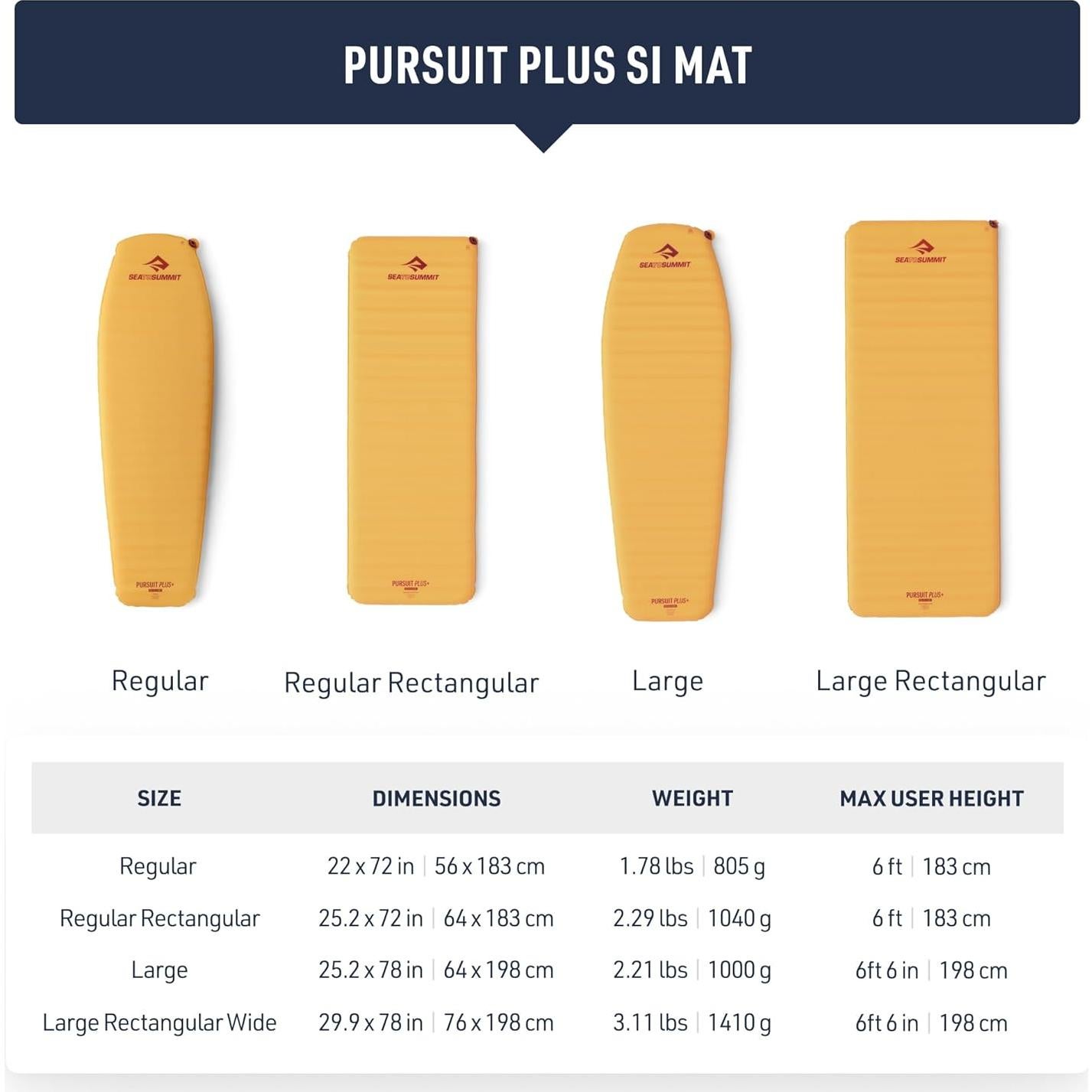 Colchón Inflable Sea to Summit Pursuit Plus SI Regular 7.5cm