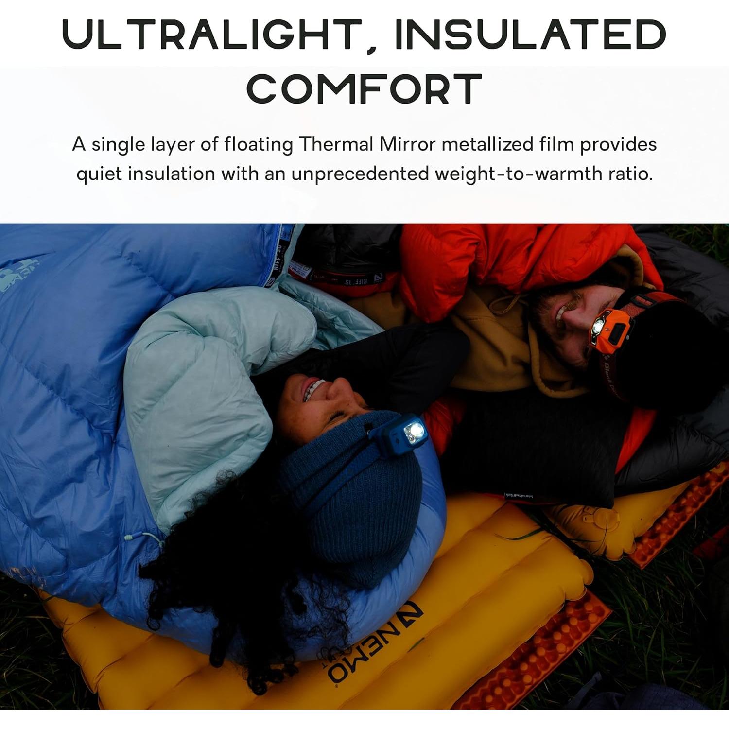 Nemo Equipment Tensor Trail Ultralight Insulated Sleeping Pad - Long Wide (76"x25") - Mango/Huckleberry