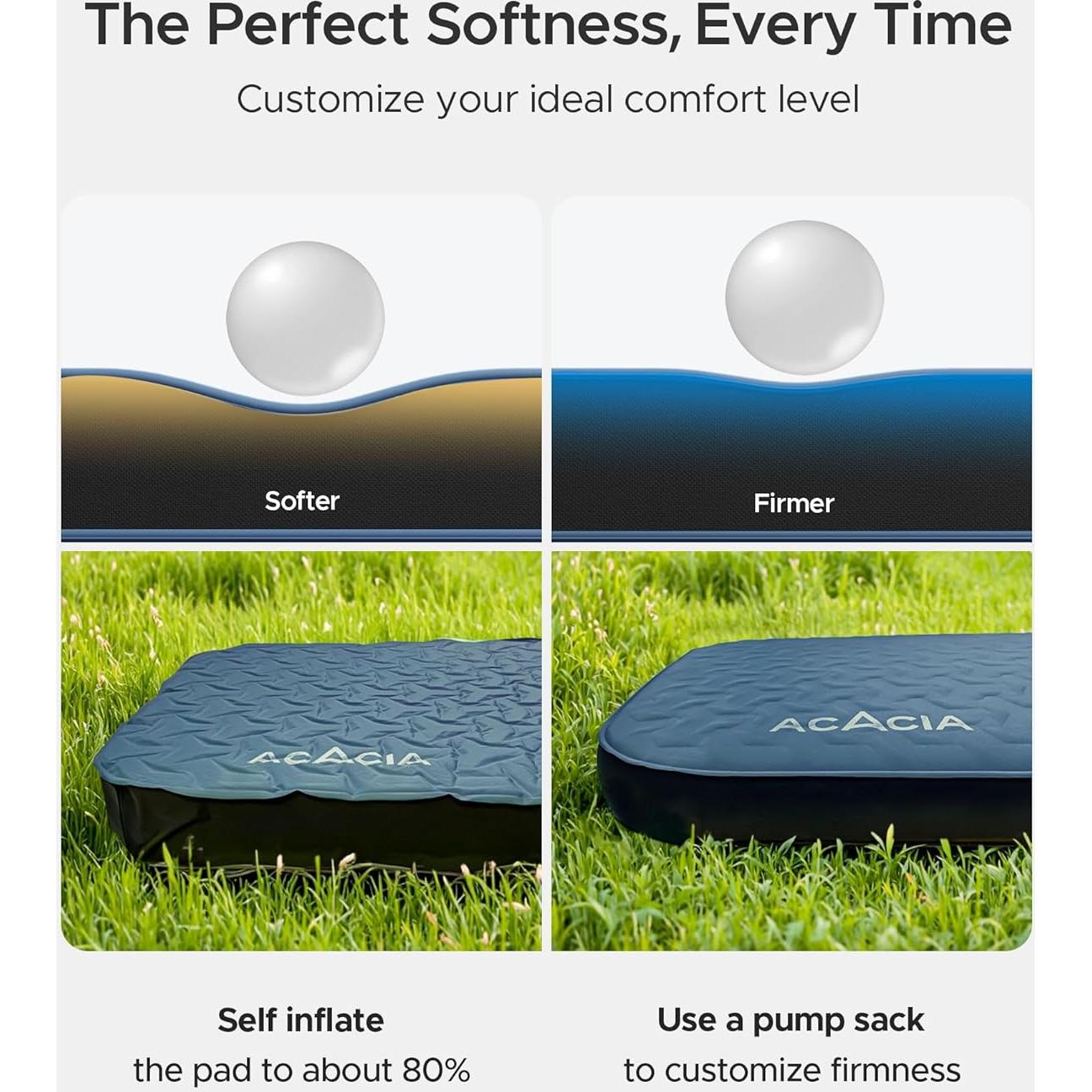 Almohadilla de Dormir Autoinflable ACACIA TW52BU1 Azul 4.3 cm