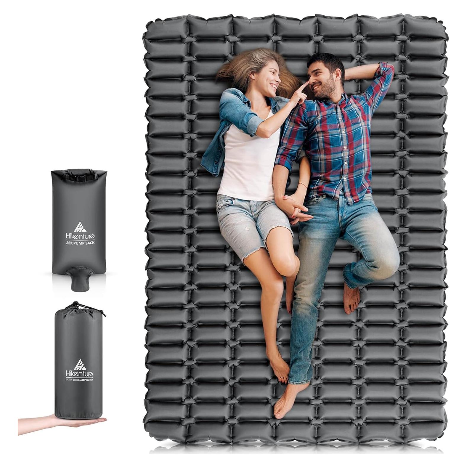 Colchón Inflable Doble Hikenture 183x127 cm 1.27 kg Impermeable