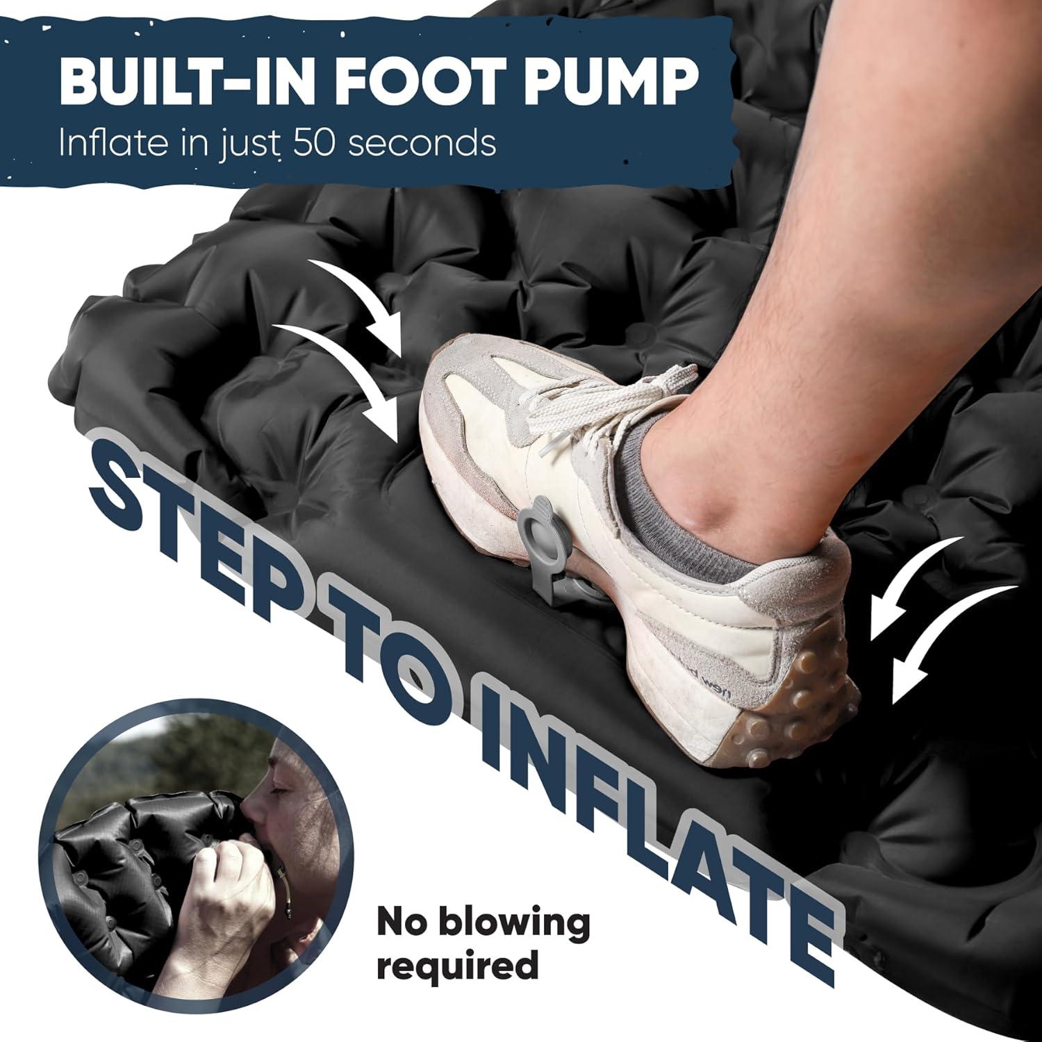 Colchón Inflable POWERLIX 2 Paquete con Bomba y Almohada