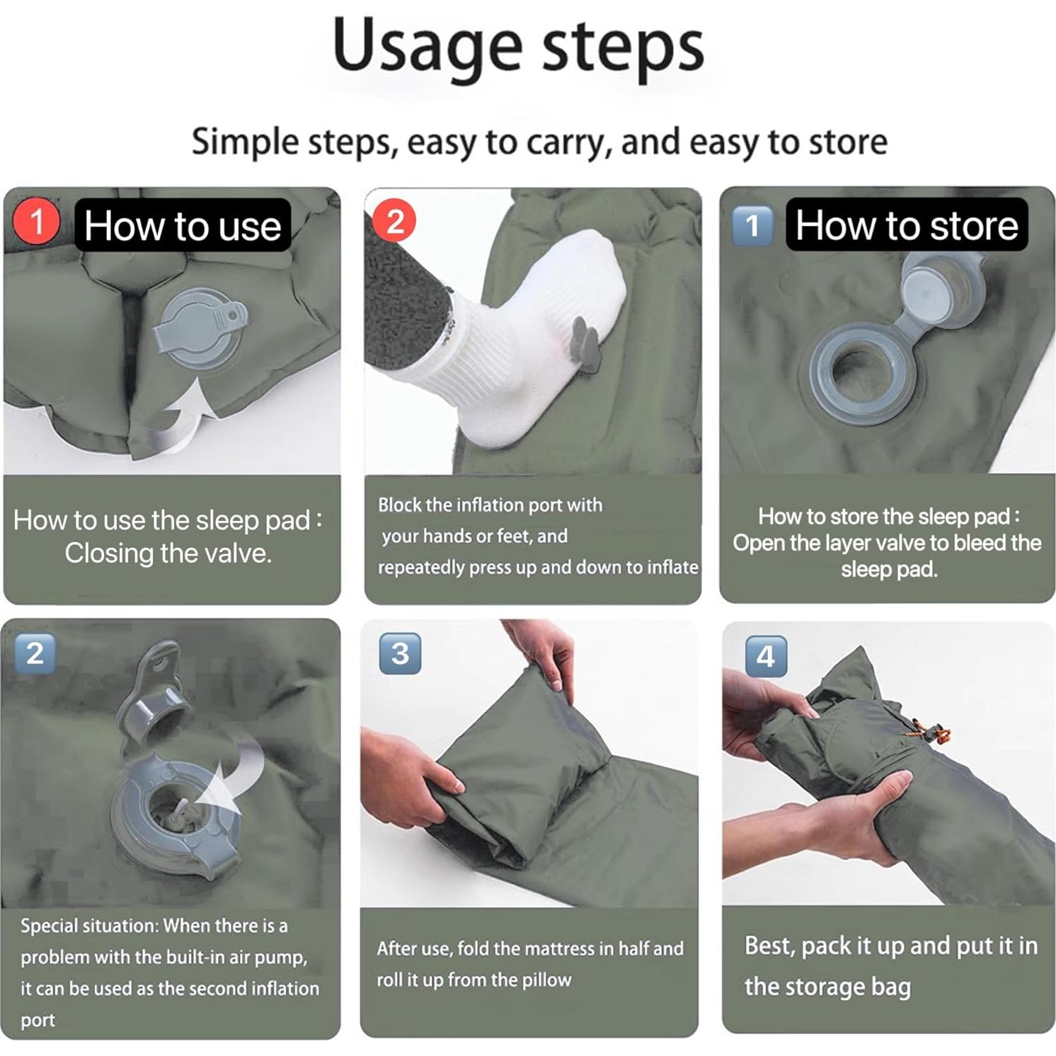 Colchón Inflable Monaker B5101 - Camping Individual 190x60cm