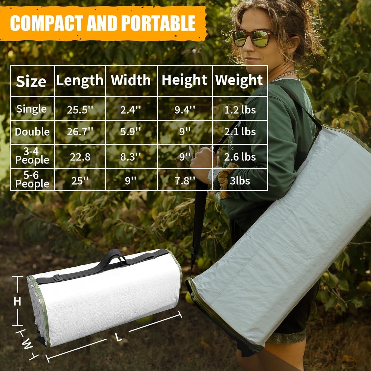 Colchoneta de Espuma AYAMAYA Plegable 189.9x63 cm Impermeable