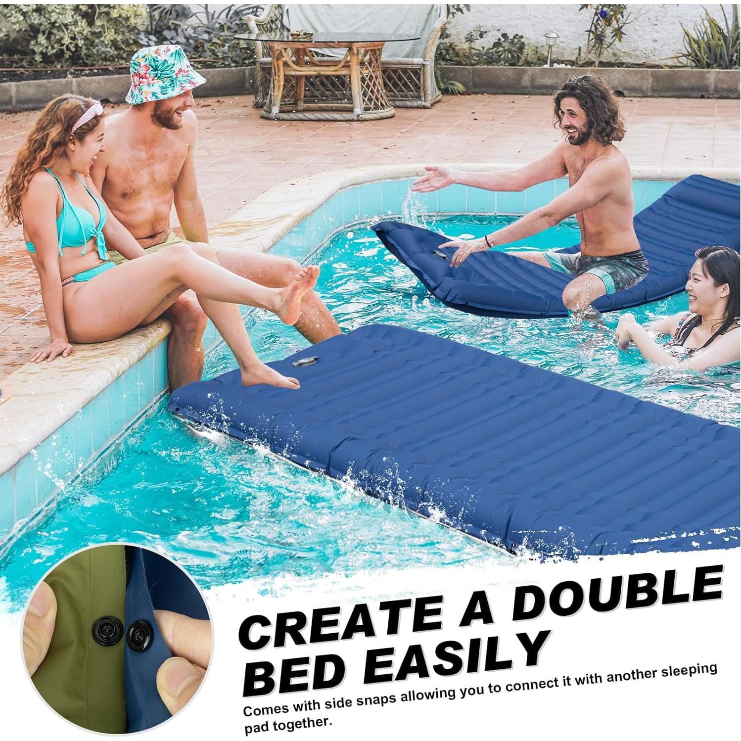 Colchón Inflable de Camping ACVOD T12-BLUE 11.94 cm